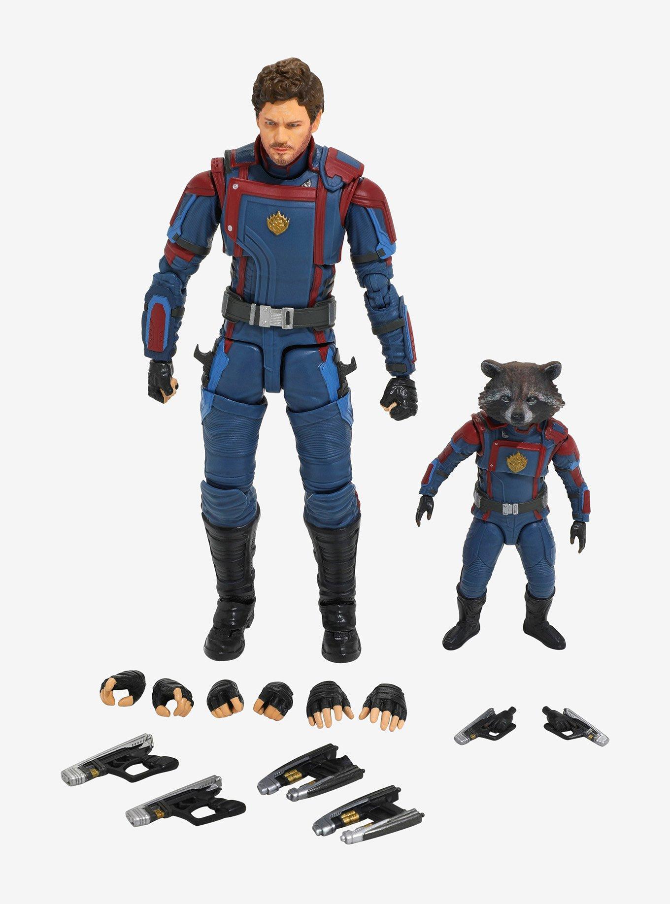 Bandai Spirits Marvel Guardians of the Galaxy Vol. 3 S.H Figuarts Star-Lord and Rocket Figures, , hi-res