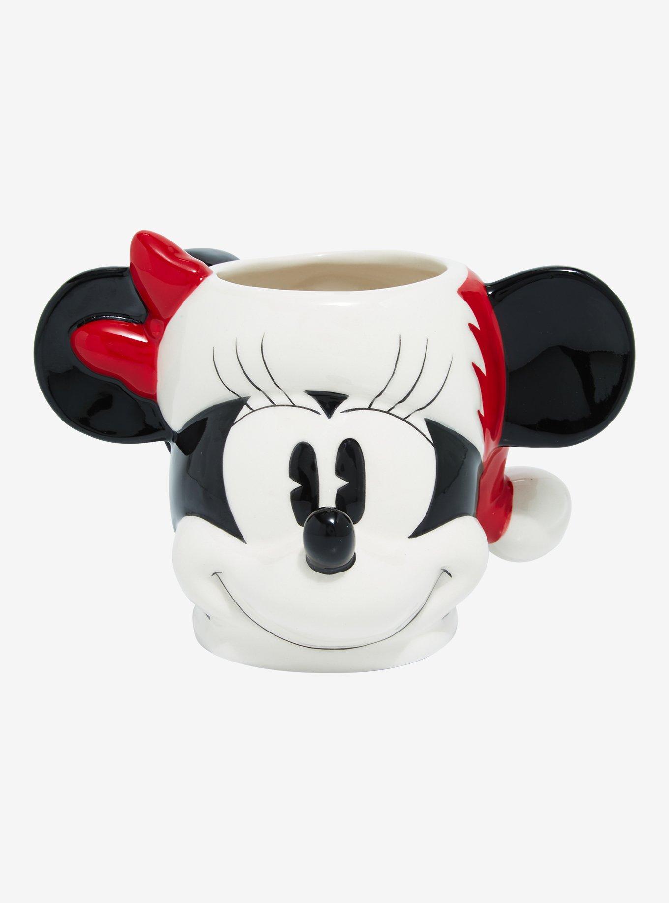 Disney Minnie Mouse Santa Hat Figural Mug, , alternate
