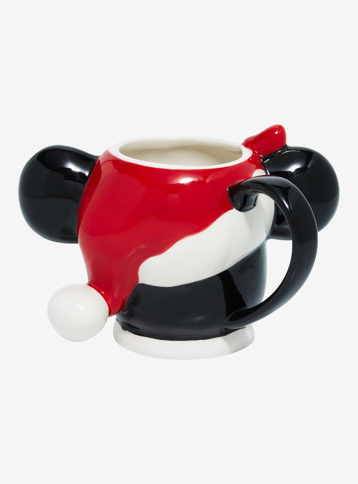 Disney Minnie Mouse Santa Hat Figural Mug, , alternate