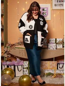 Her Universe Star Wars Rebel & Empire Icons Patchwork Cardigan Plus Size Her Universe Exclusive, , hi-res