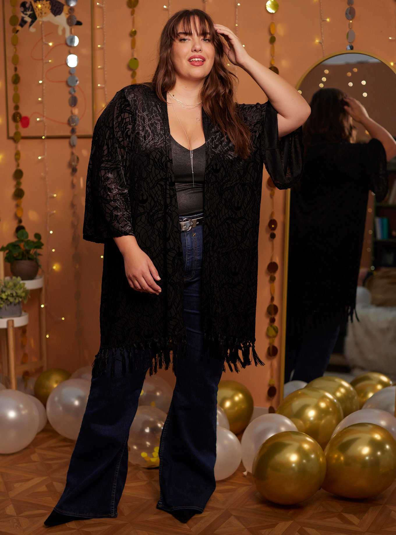 Her Universe Star Wars Rebel Icons Flocked Duster Plus Size Her Universe Exclusive, , hi-res
