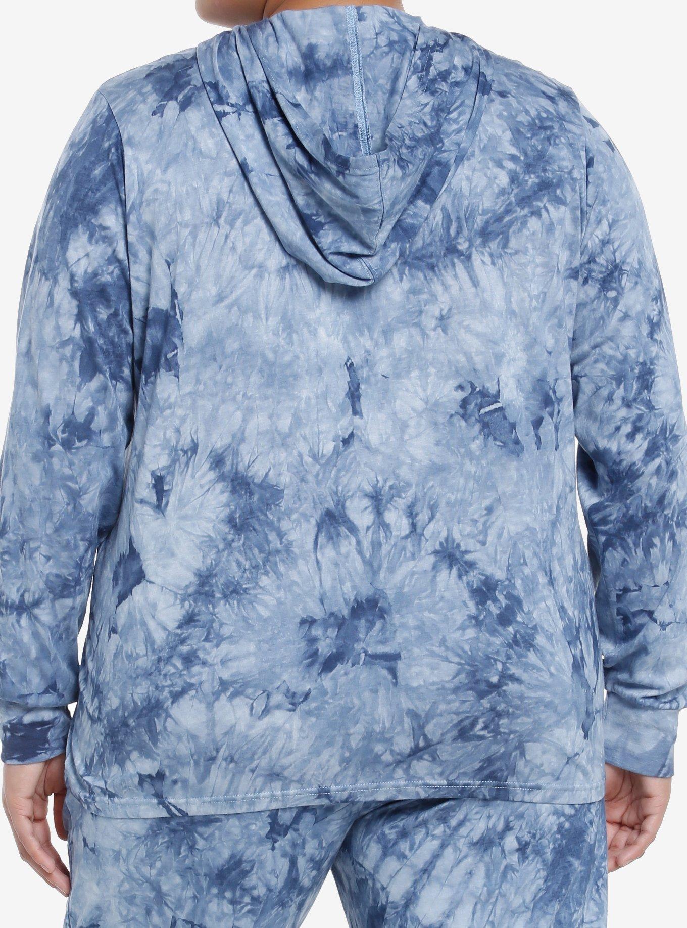 Her Universe Star Wars Ahsoka Fulcrum Tie-Dye Hoodie Plus Size Her Universe Exclusive, BLUE, alternate