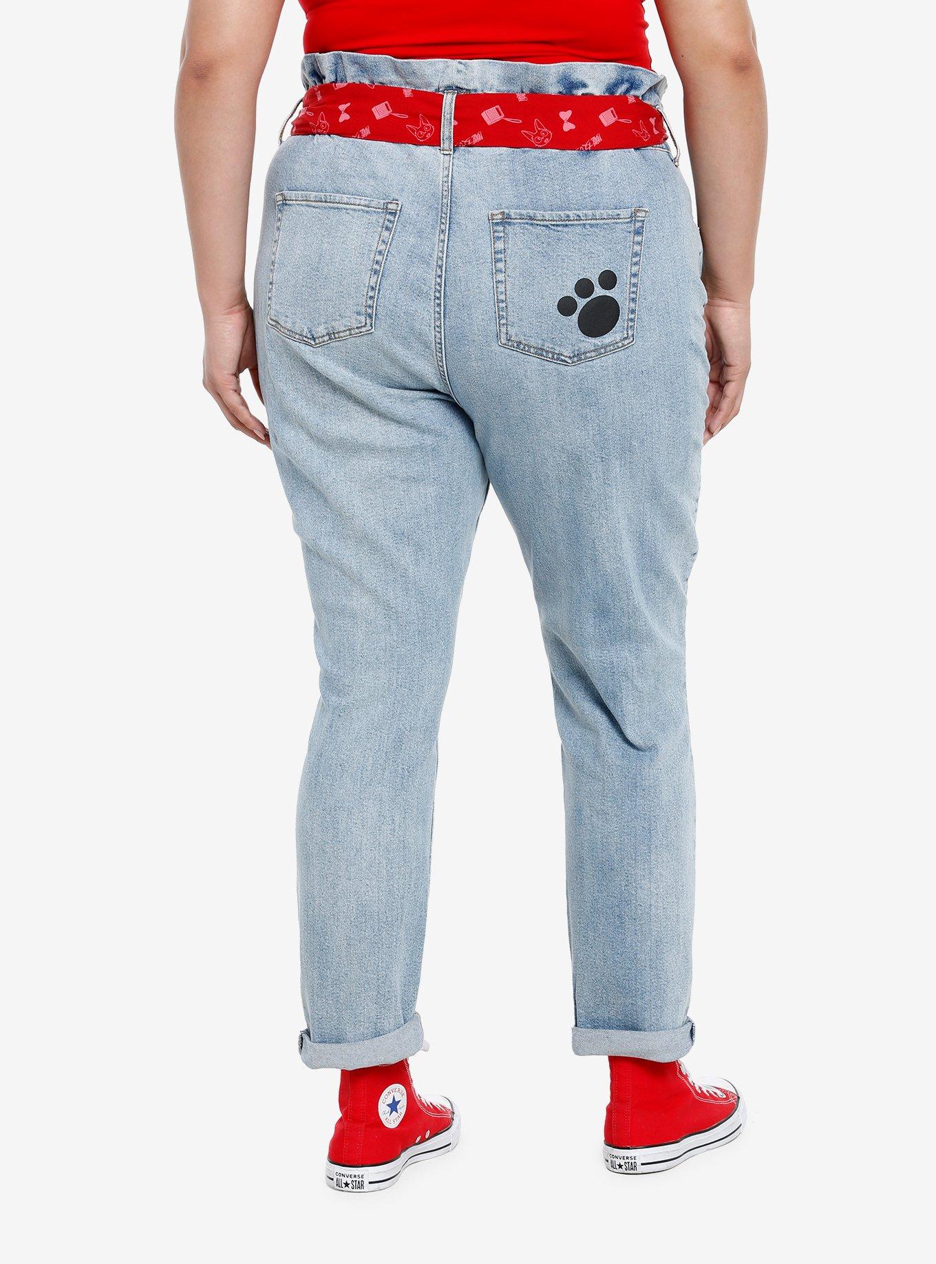 Her Universe Studio Ghibli Kiki's Delivery Service Jiji Paperbag Jeans Plus Size, MULTI, alternate