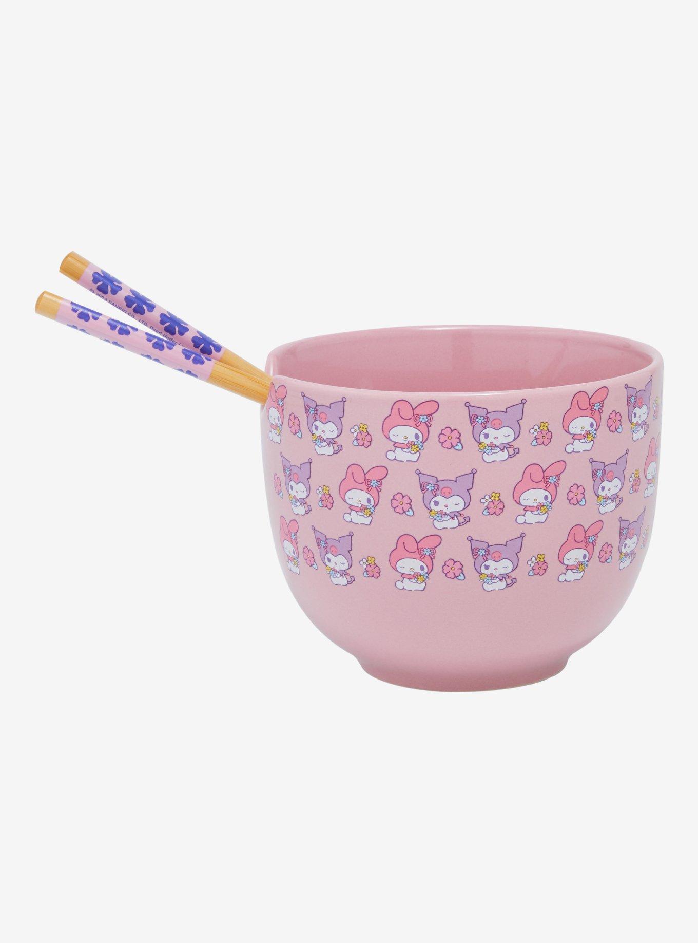 My Melody & Kuromi Pink Ramen Bowl With Chopsticks, , alternate