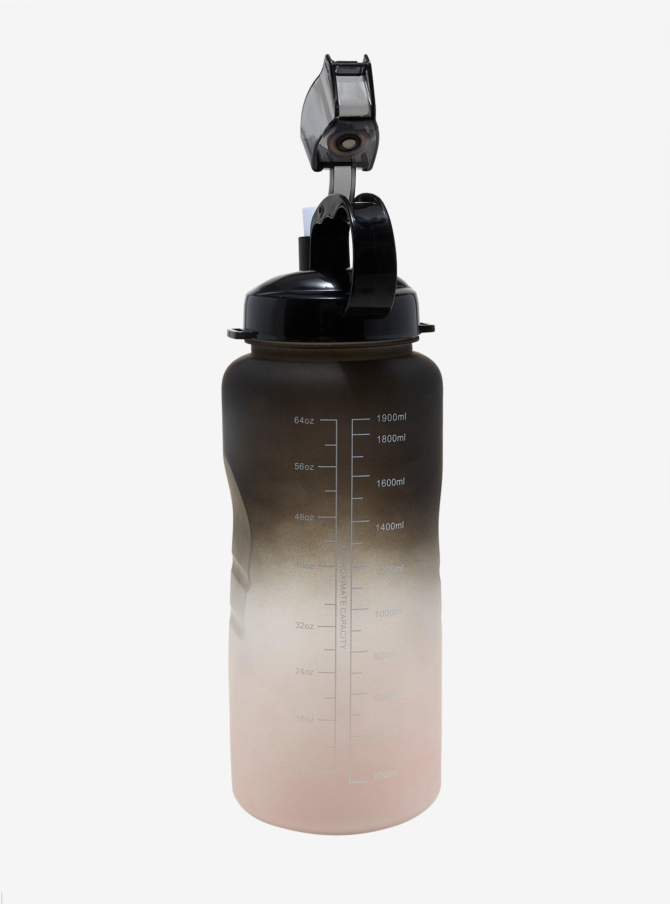 Black Ombre Motivation Water Bottle, , alternate