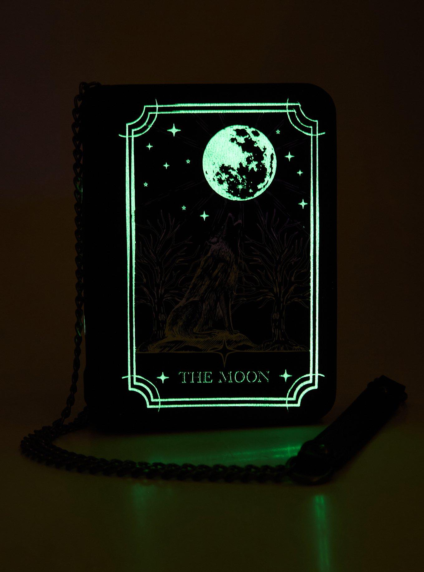 Cosmic Aura Wolf Moon Glow-In-The-Dark Tarot Crossbody Bag, , alternate