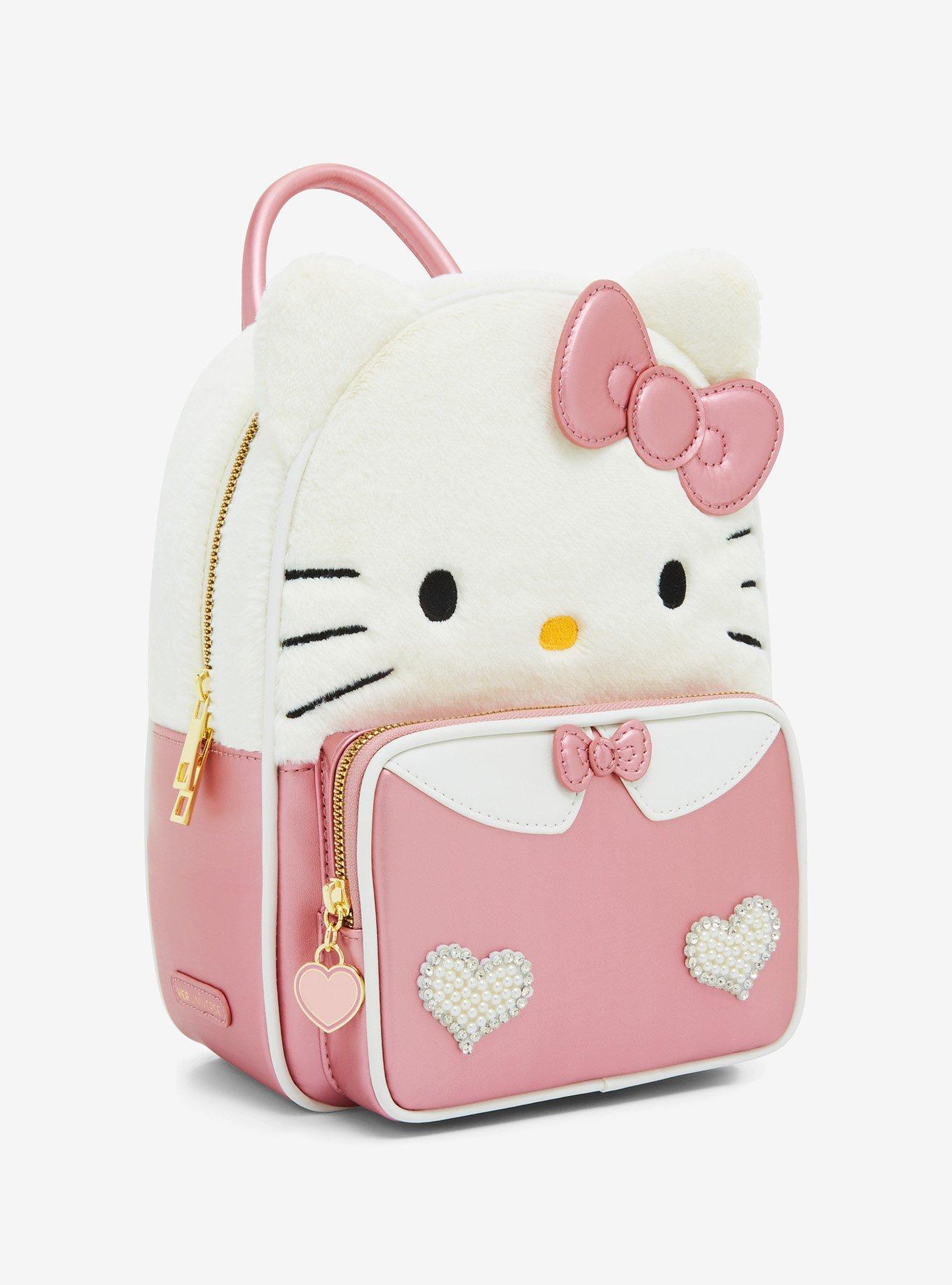 Her Universe Hello Kitty Rhinestone Fuzzy Mini Backpack