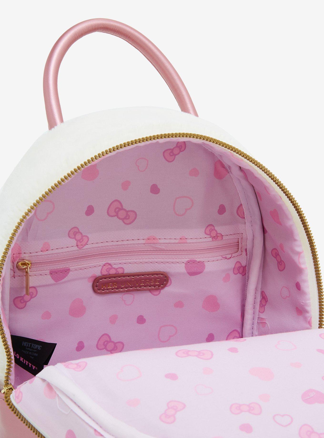 Her Universe Hello Kitty Rhinestone Fuzzy Mini Backpack
