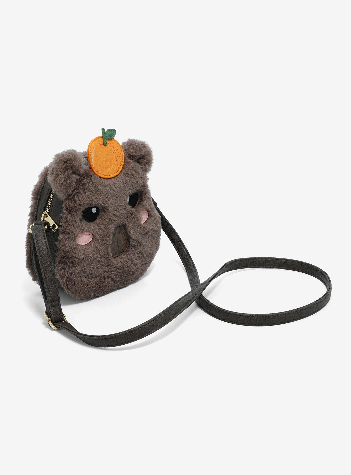 Capybara Furry Figural Crossbody Bag, , alternate
