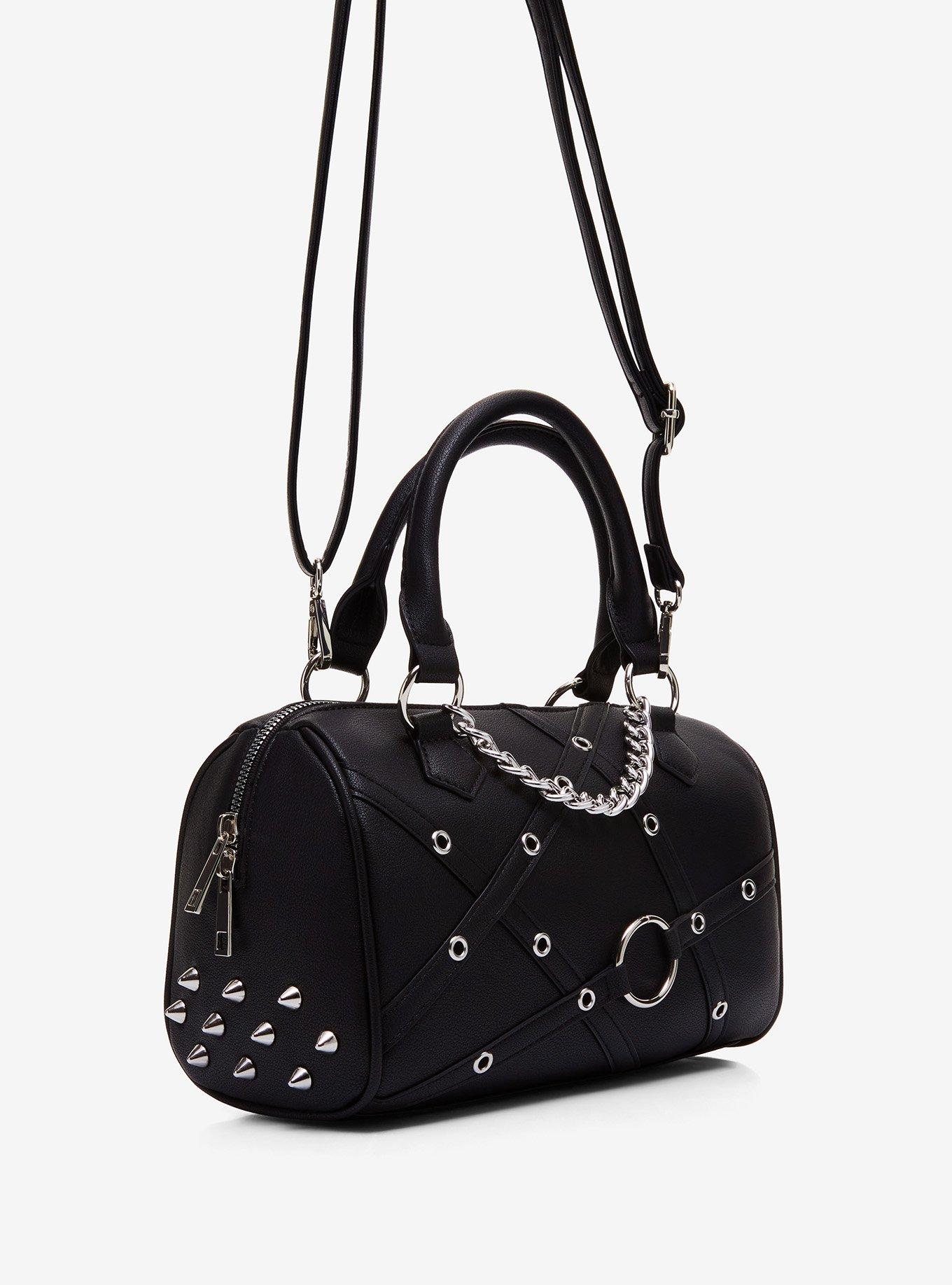 Nicki Minaj Black Vynl Studded Purse