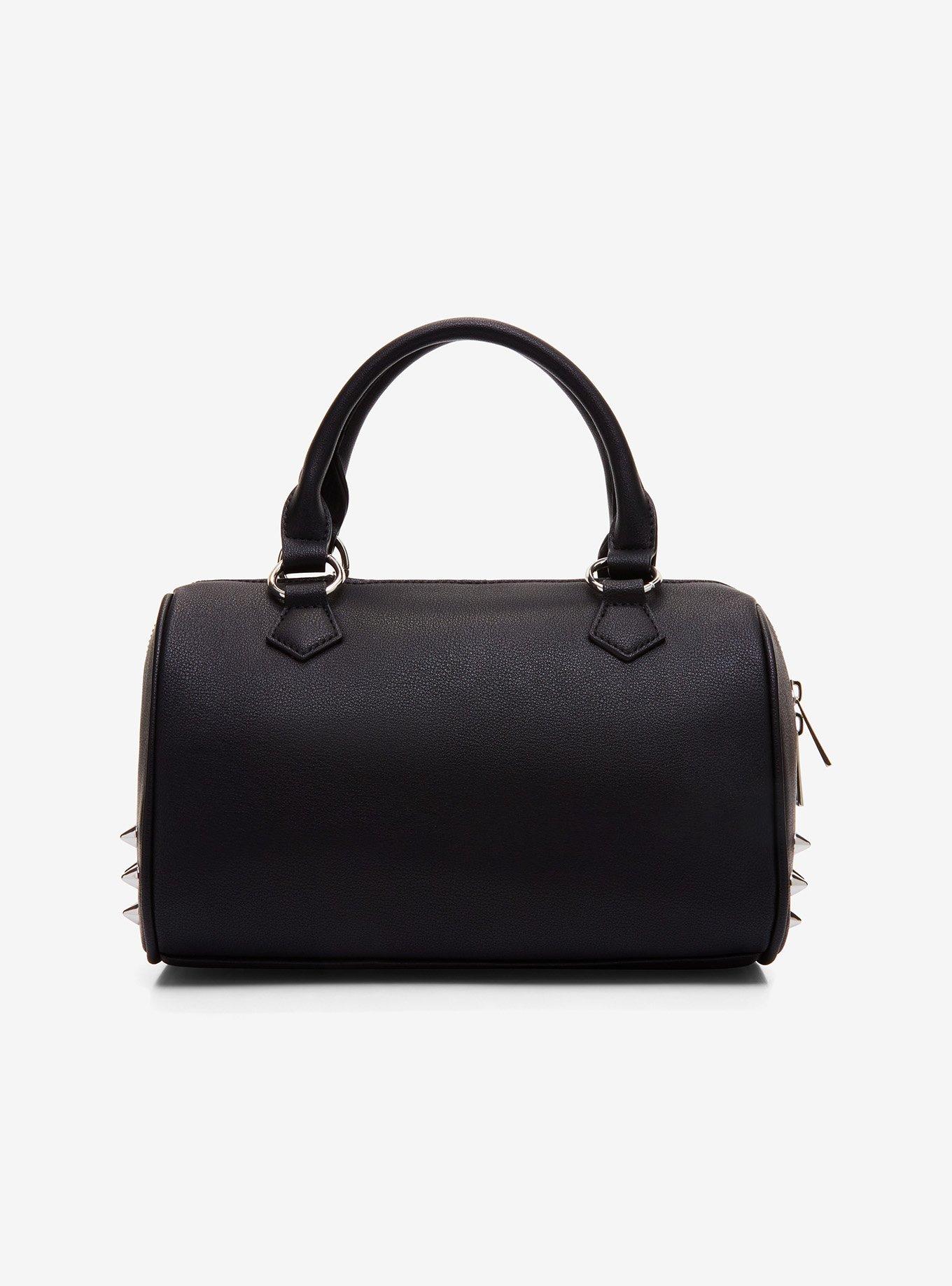 Studded Harness Cylinder Satchel Bag, , alternate