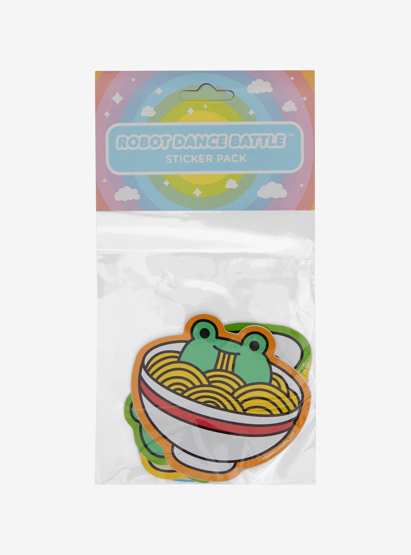 Kawaii Frog Food Sticker Pack By Robot Dance Battle, , alternate