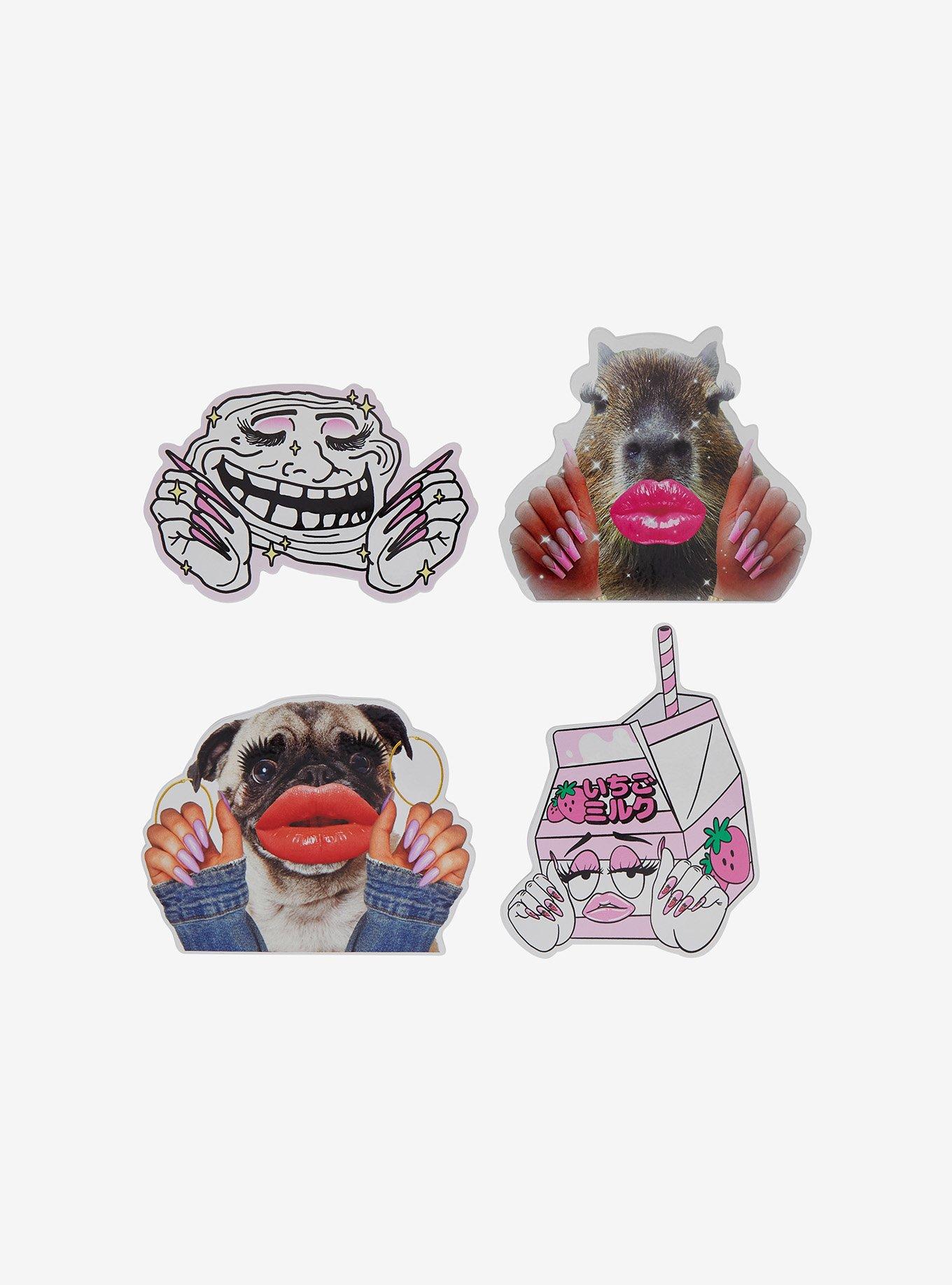 Animal Meme With Nails Sticker Pack, , alternate