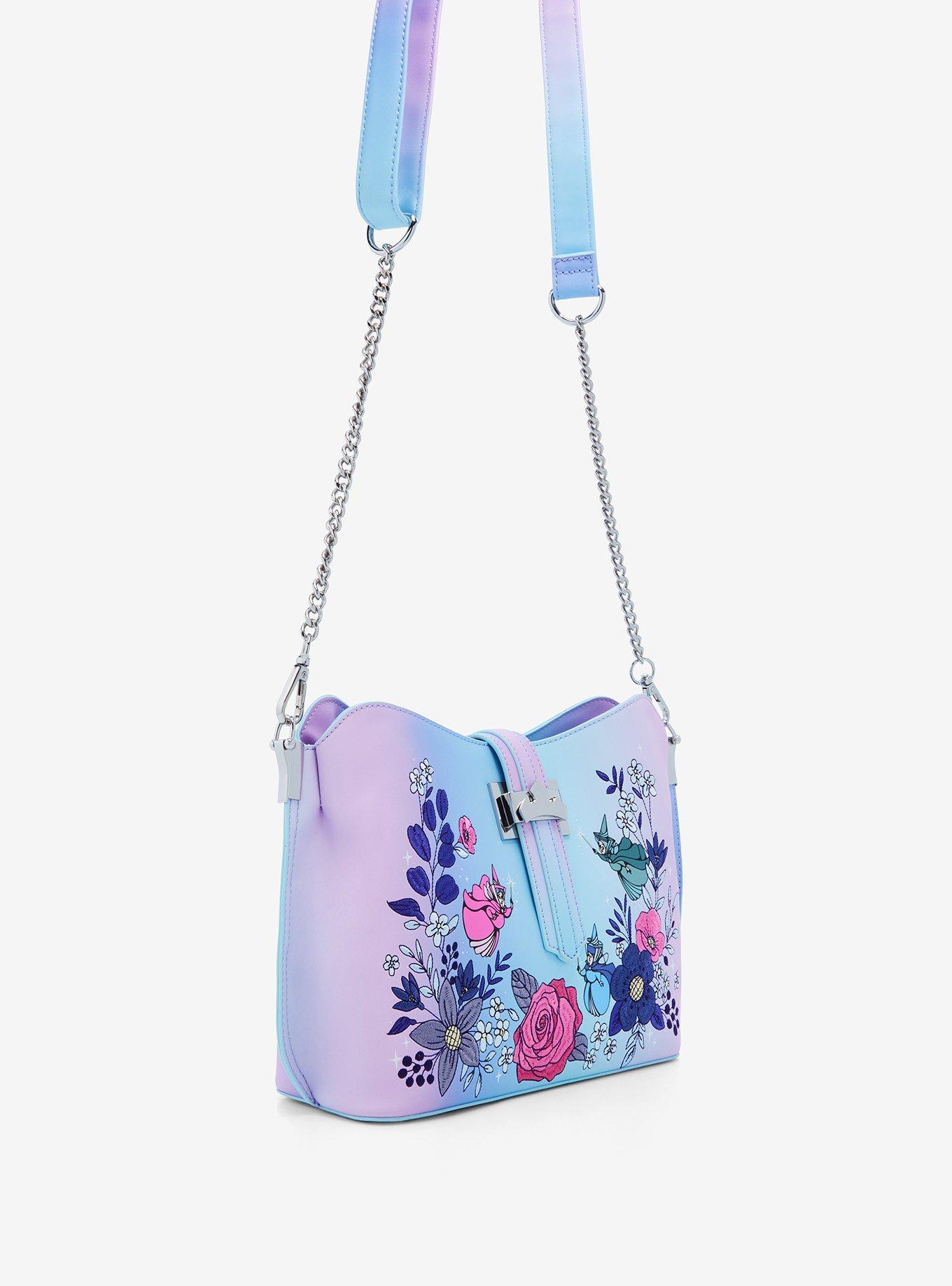 Loungefly Disney Sleeping Beauty 65th Anniversary Three Good Fairies Crossbody Bag