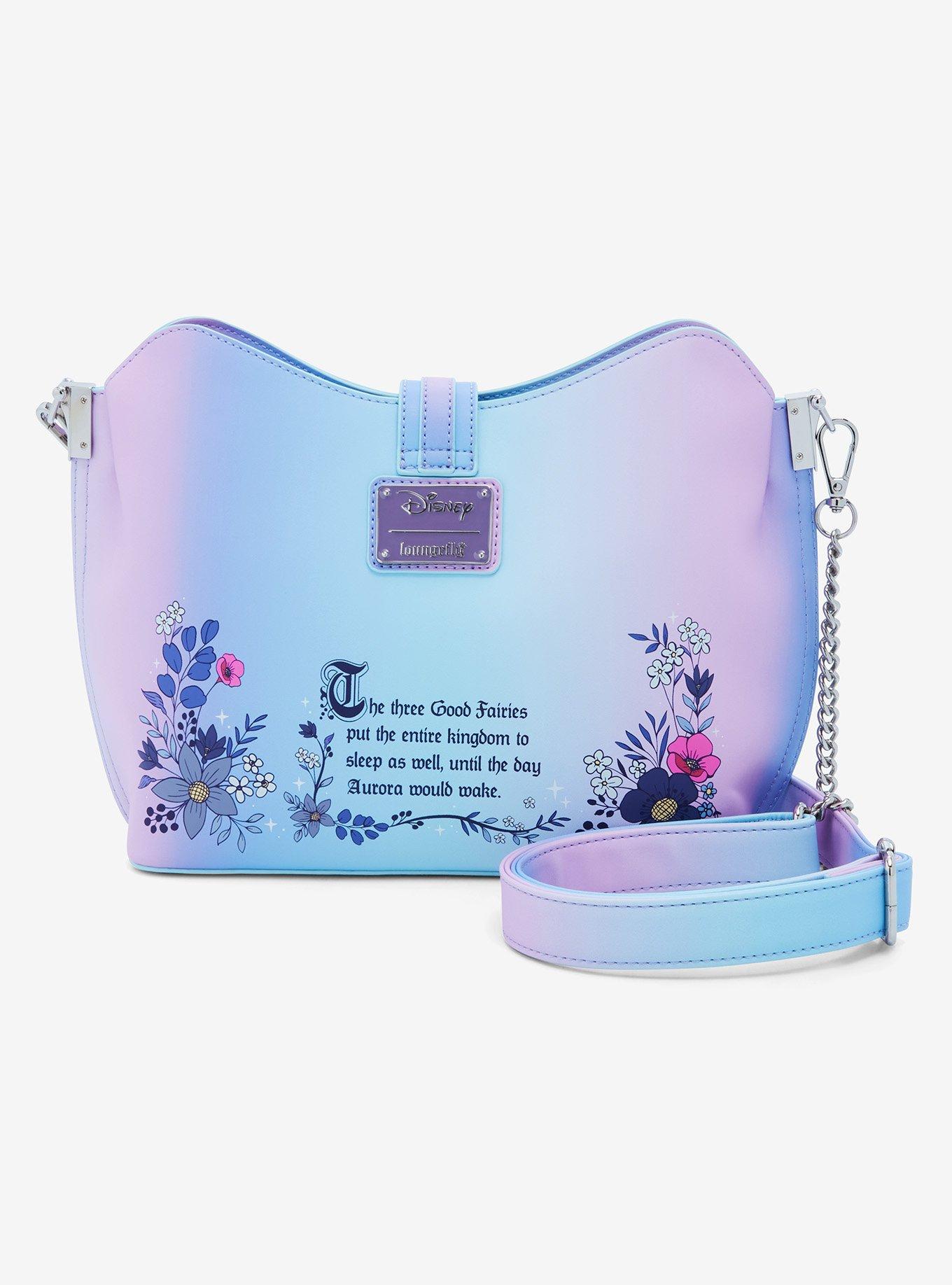 Loungefly Disney Sleeping Beauty 65th Anniversary Three Good Fairies Crossbody Bag, , alternate