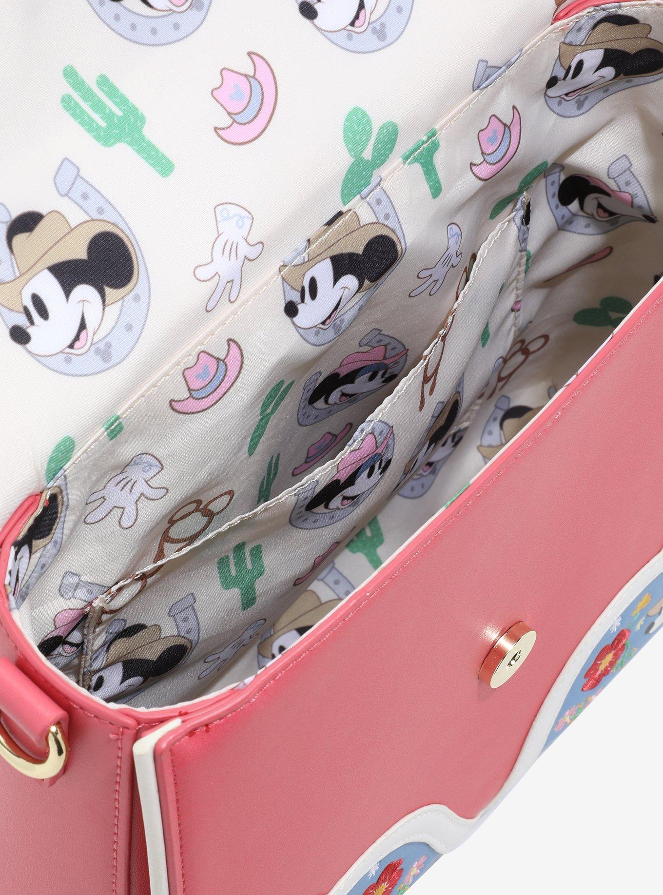 Loungefly Disney Mickey & Minnie Western Denim Crossbody Bag, , alternate