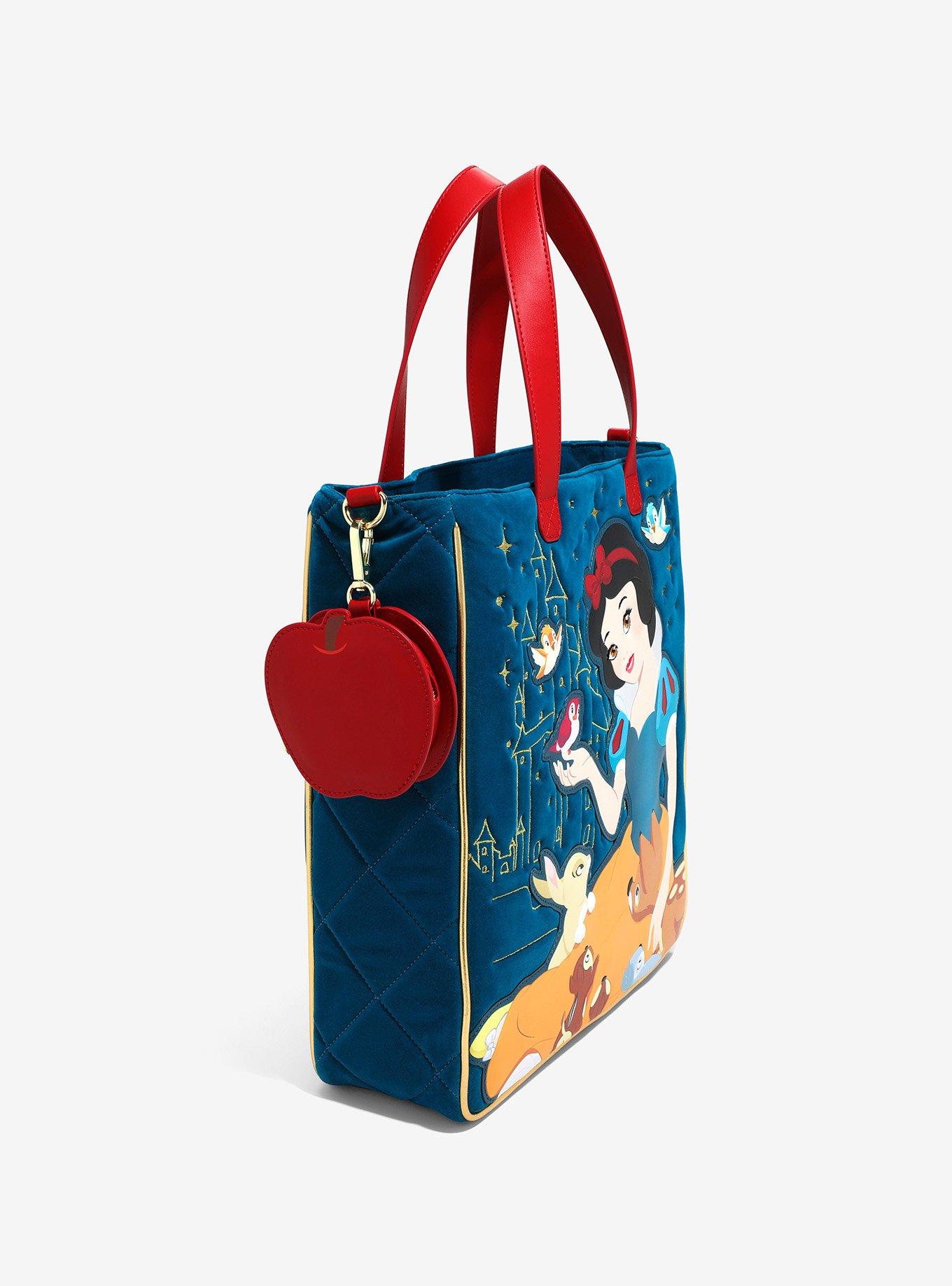 Loungefly Disney Snow White and the Seven Dwarfs Animal Critters Velvet Tote Bag and Coin Purse