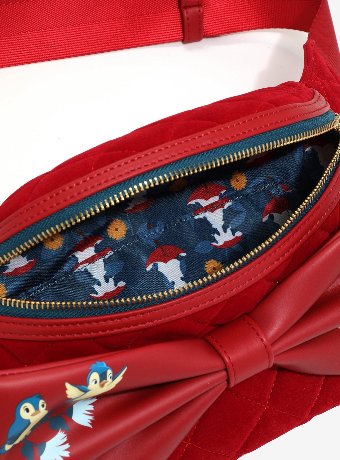 Loungefly Disney Snow White and the Seven Dwarfs Velvet Bow Beltbag, , alternate