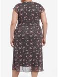 Thorn & Fable Brown Pink Roses Midaxi Dress Plus Size, PINK, alternate