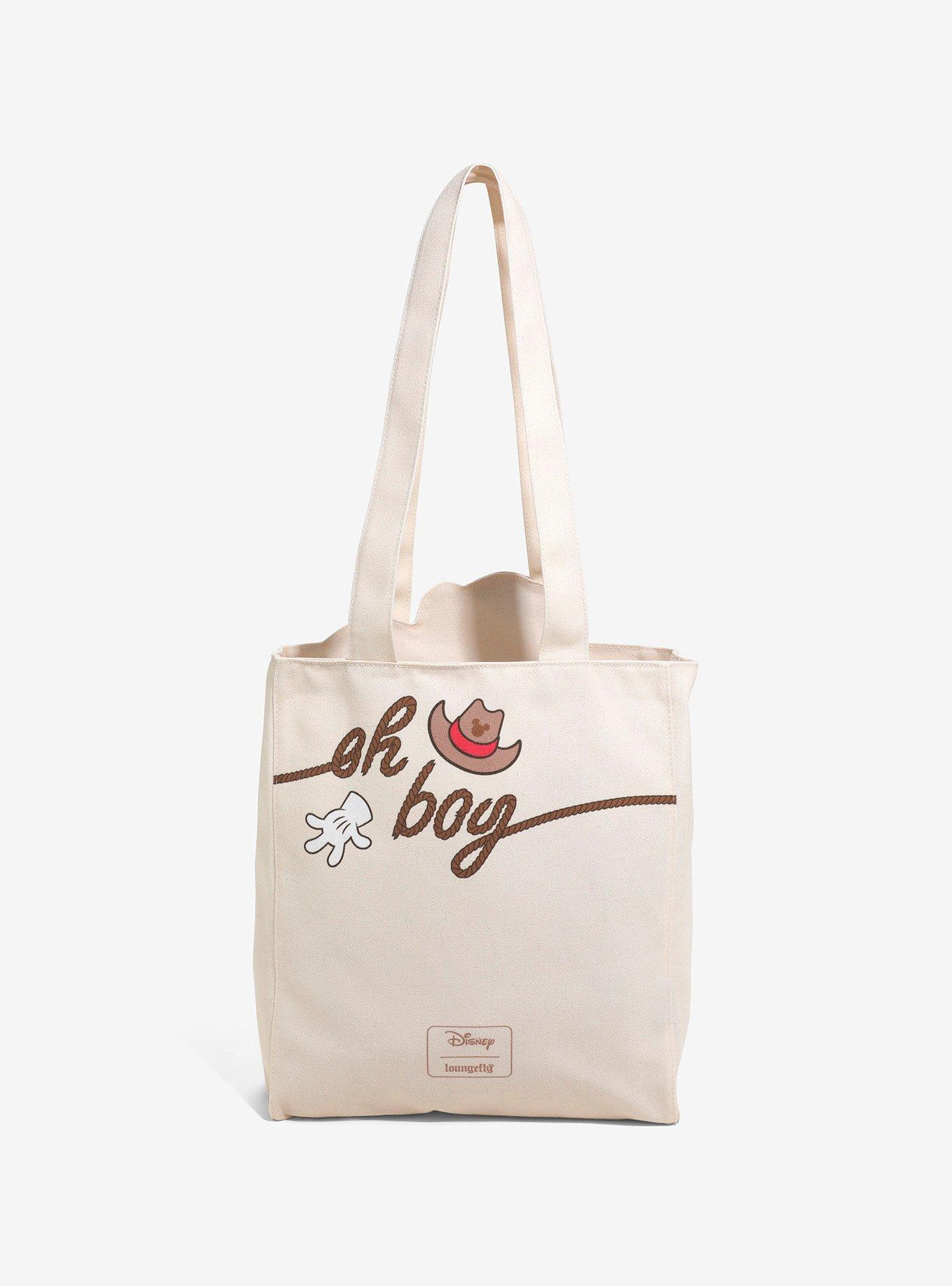Loungefly Disney Mickey Mouse Western Canvas Tote Bag, , alternate