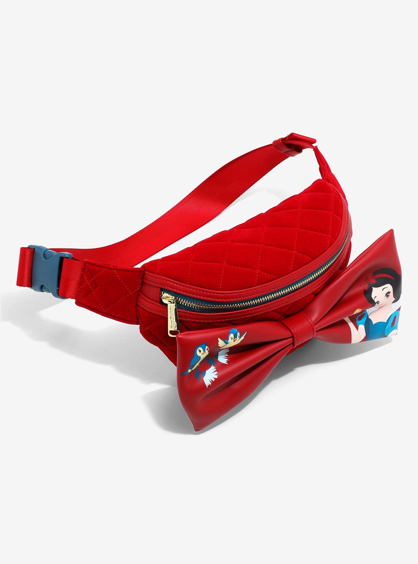 Loungefly Disney Snow White And The Seven Dwarfs Bow Velvet Fanny Pack, , hi-res