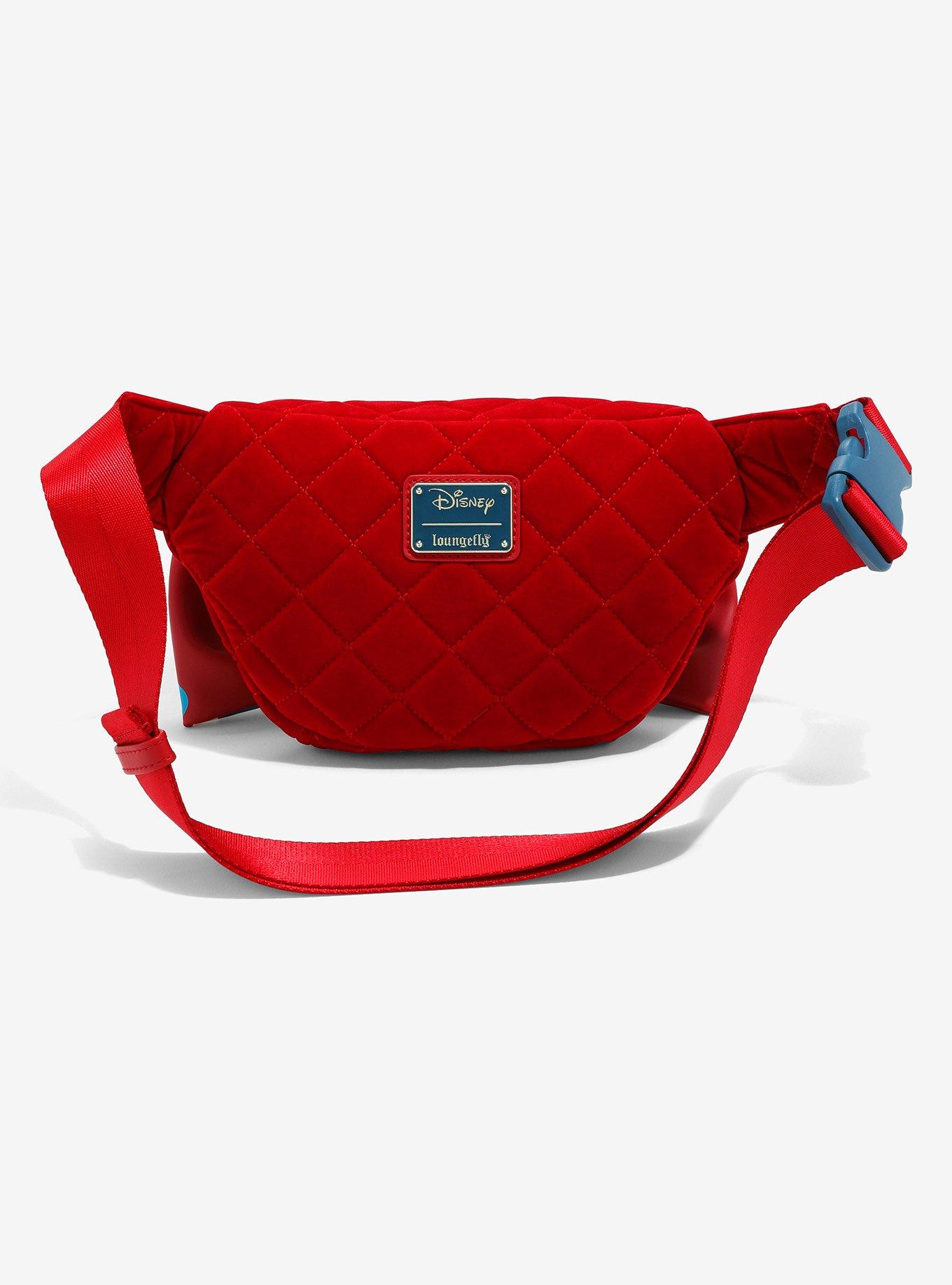 Loungefly Disney Snow White And The Seven Dwarfs Bow Velvet Fanny Pack, , alternate