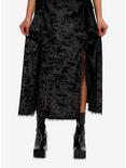 Black Velvet Lace-Up Cami Maxi Dress, BLACK, alternate