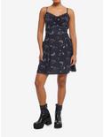 Daisy Street Black Velvet Butterfly Lace-Up Mini Dress, GREY, alternate