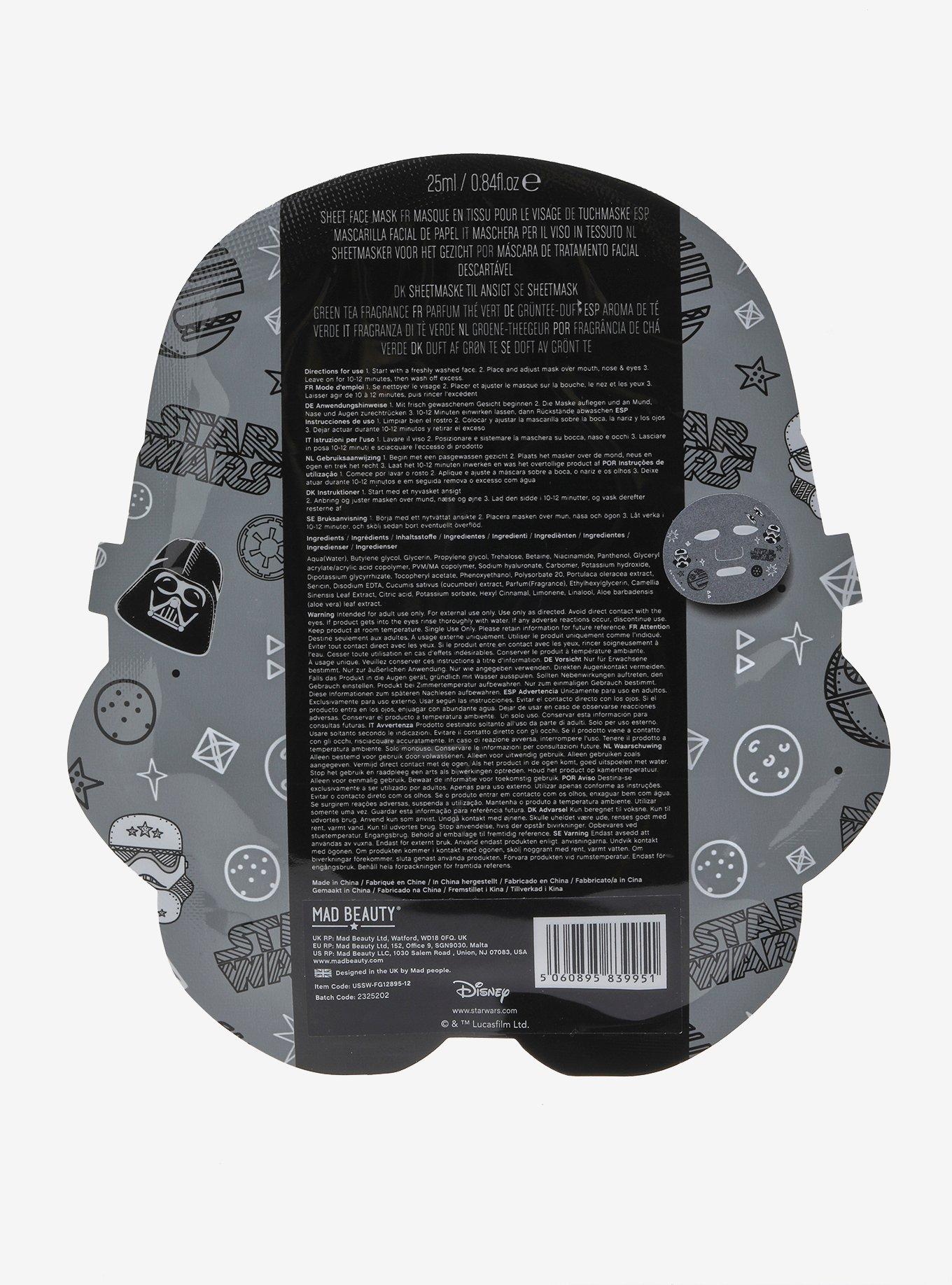 Star Wars Stormtrooper Sheet Green Tea Face Mask, , alternate