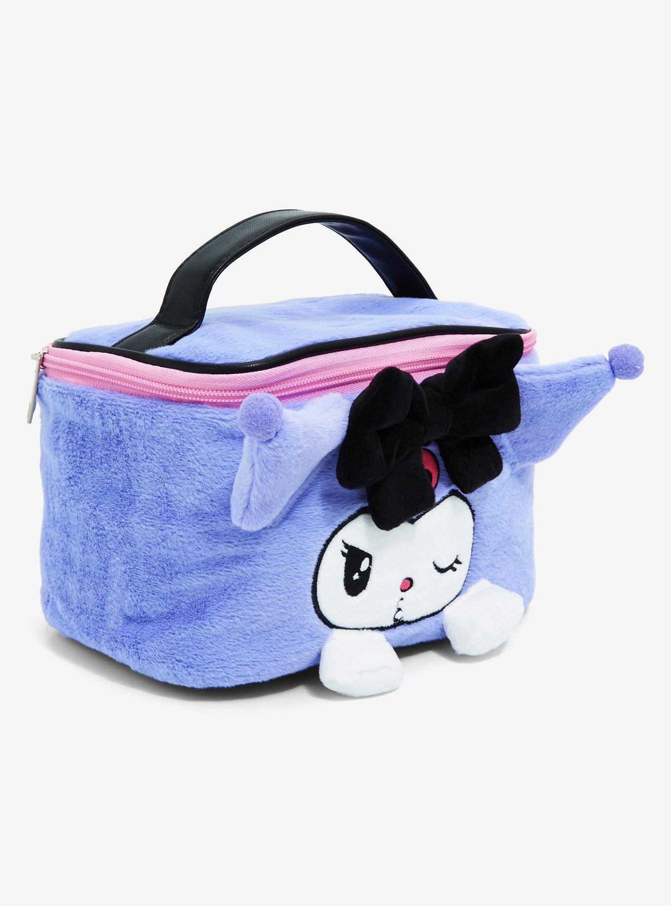 Sanrio Kuromi Faux Fur Figural Cosmetic Case - BoxLunch Exclusive, , hi-res