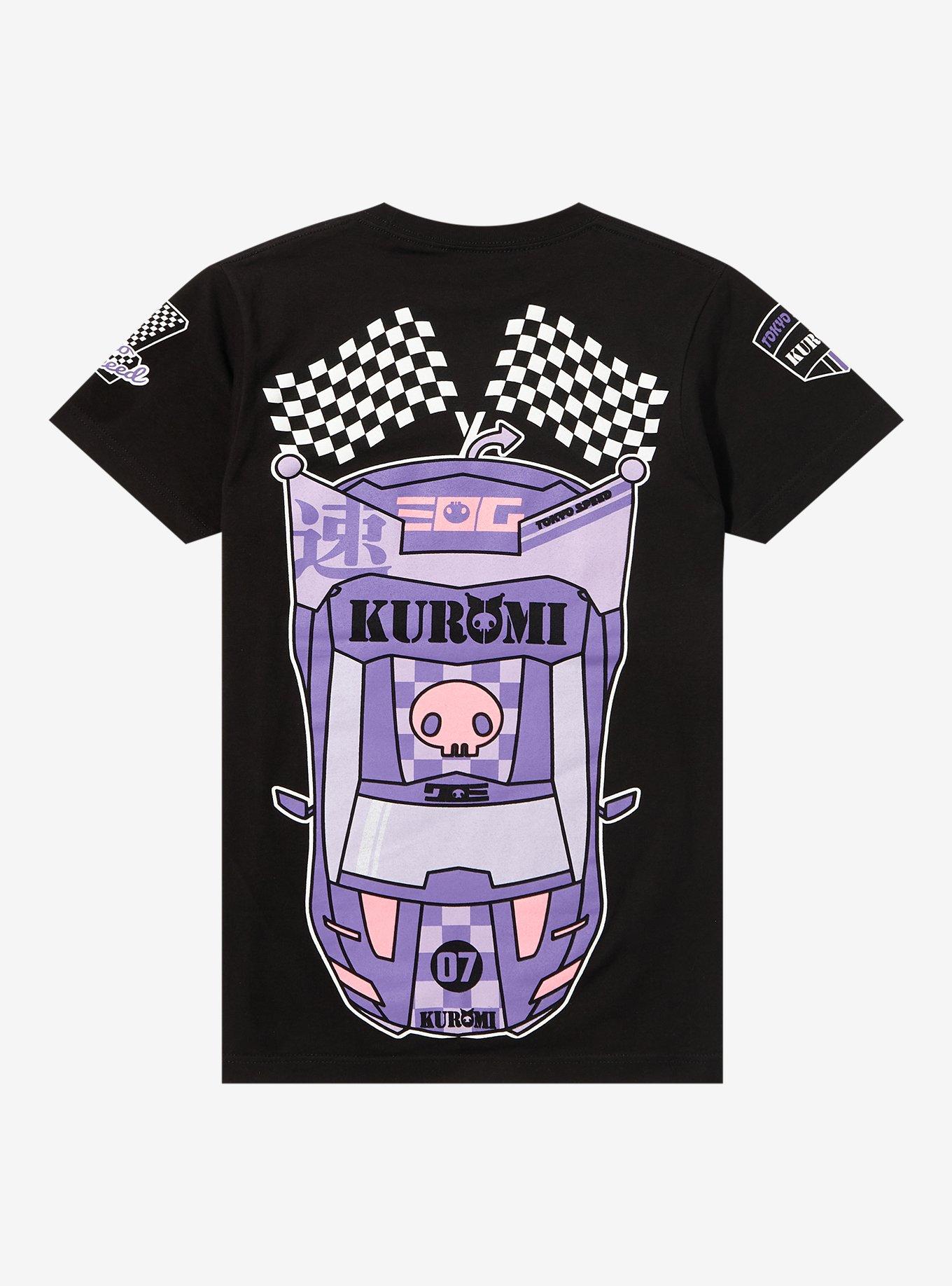 Kuromi Racing Collage Boyfriend Fit Girls T-Shirt, MULTI, alternate