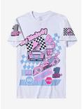 My Melody Racing Collage Boyfriend Fit Girls T-Shirt, MULTI, alternate