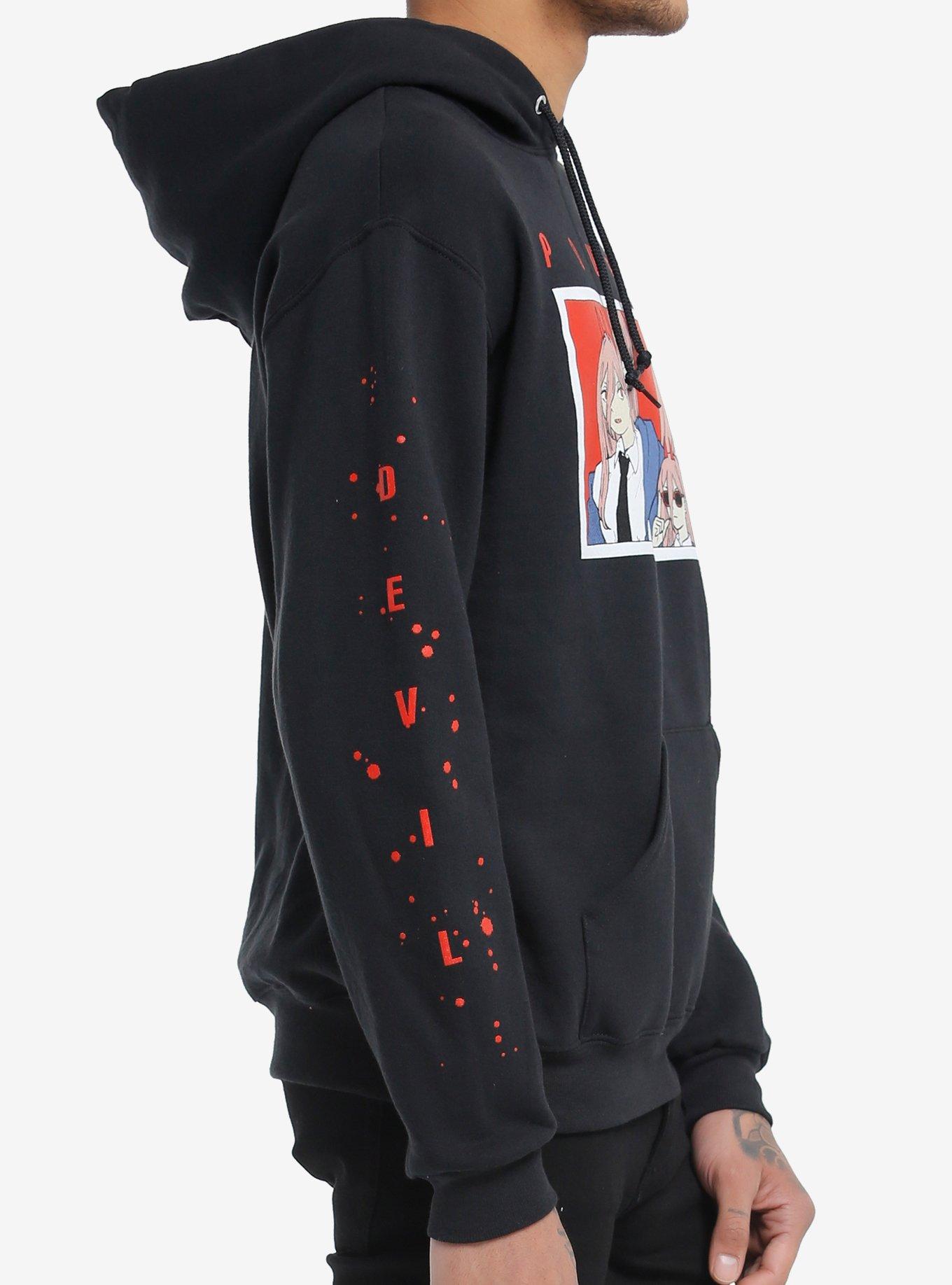 Chainsaw Man Power Collage Hoodie, BLACK, alternate