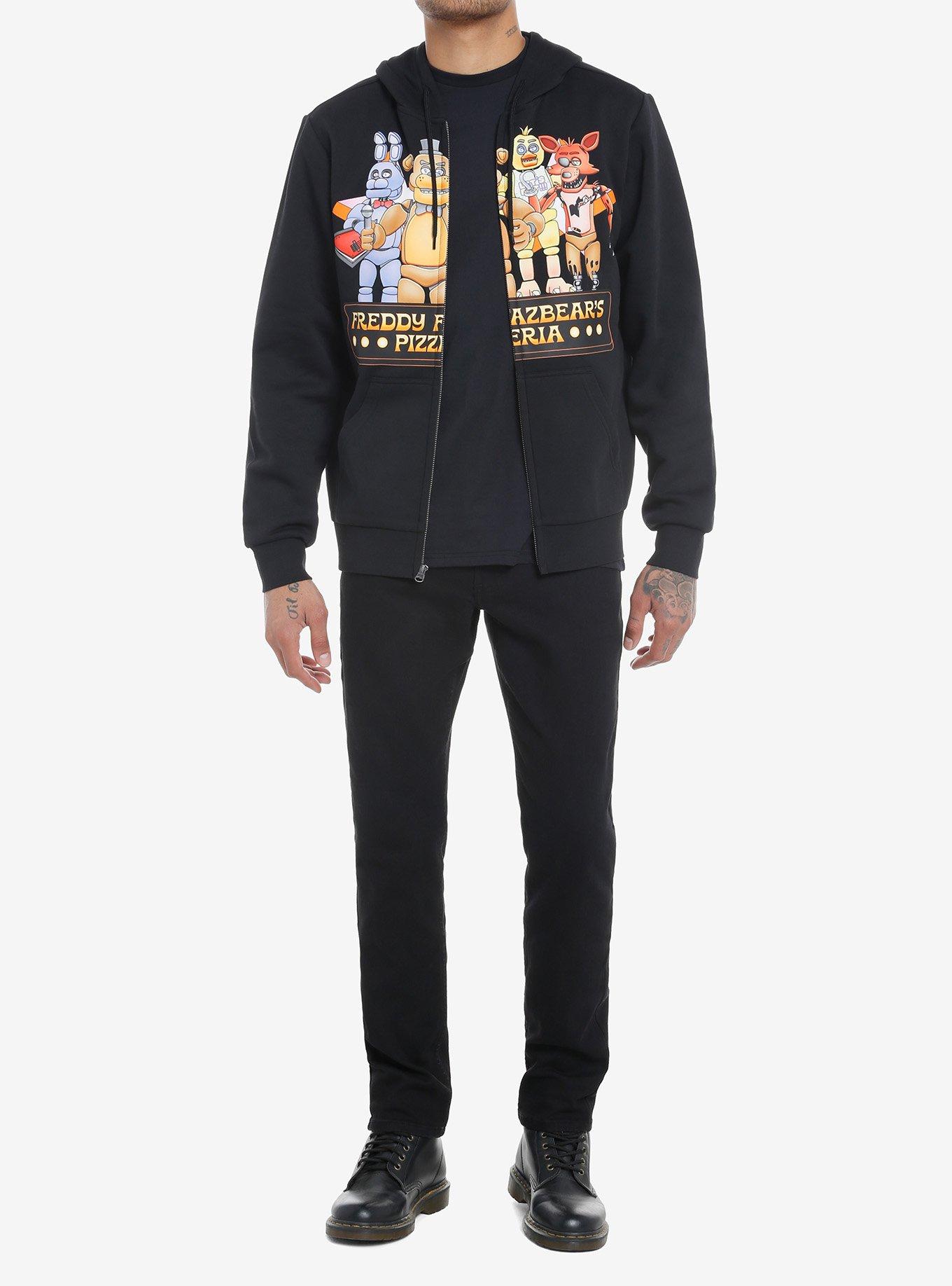 Five Nights At Freddy's Pizzeria Characters Hoodie, BLACK, alternate