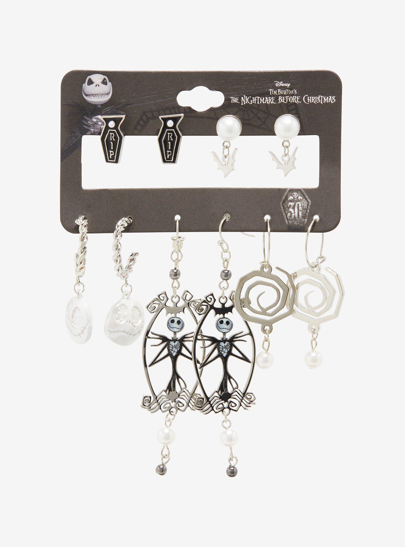 Disney The Nightmare Before Christmas Pearl Icons Earring Set - BoxLunch Exclusive, , alternate
