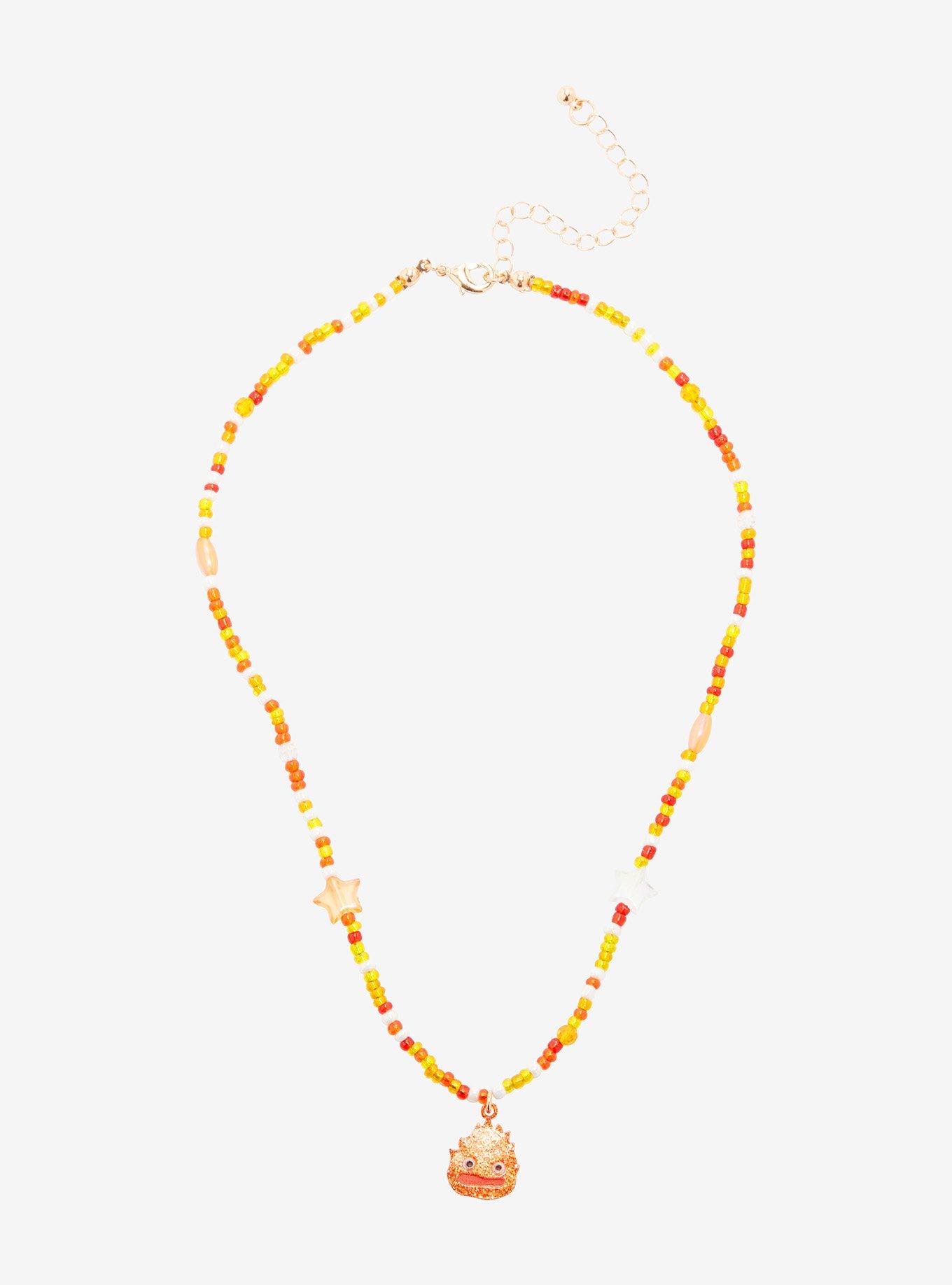 Studio Ghibli Howl's Moving Castle Calcifer Beaded Charm Necklace - BoxLunch Exclusive, , alternate