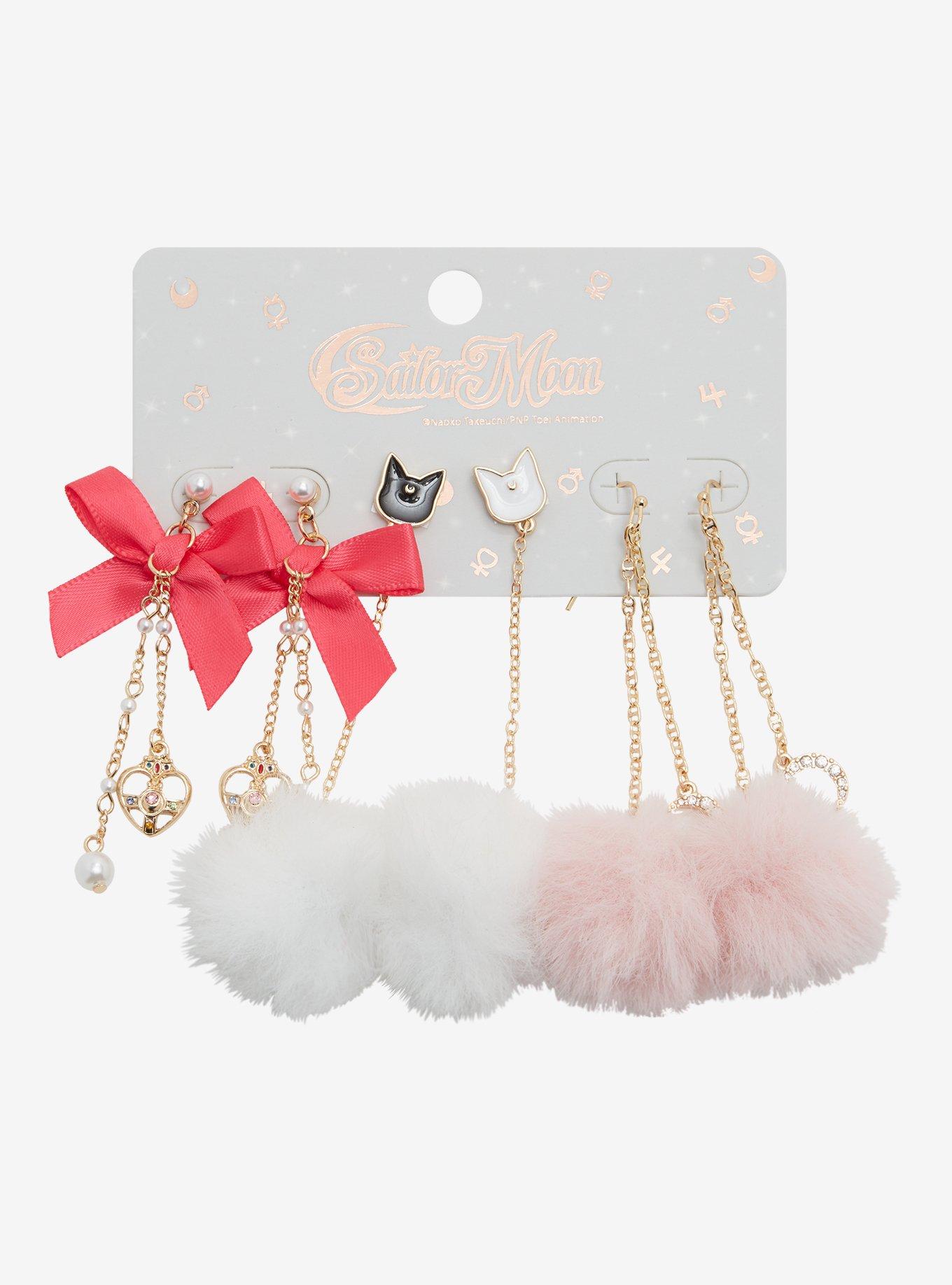 Sailor Moon Puff Ball Earring Set - BoxLunch Exclusive, , alternate