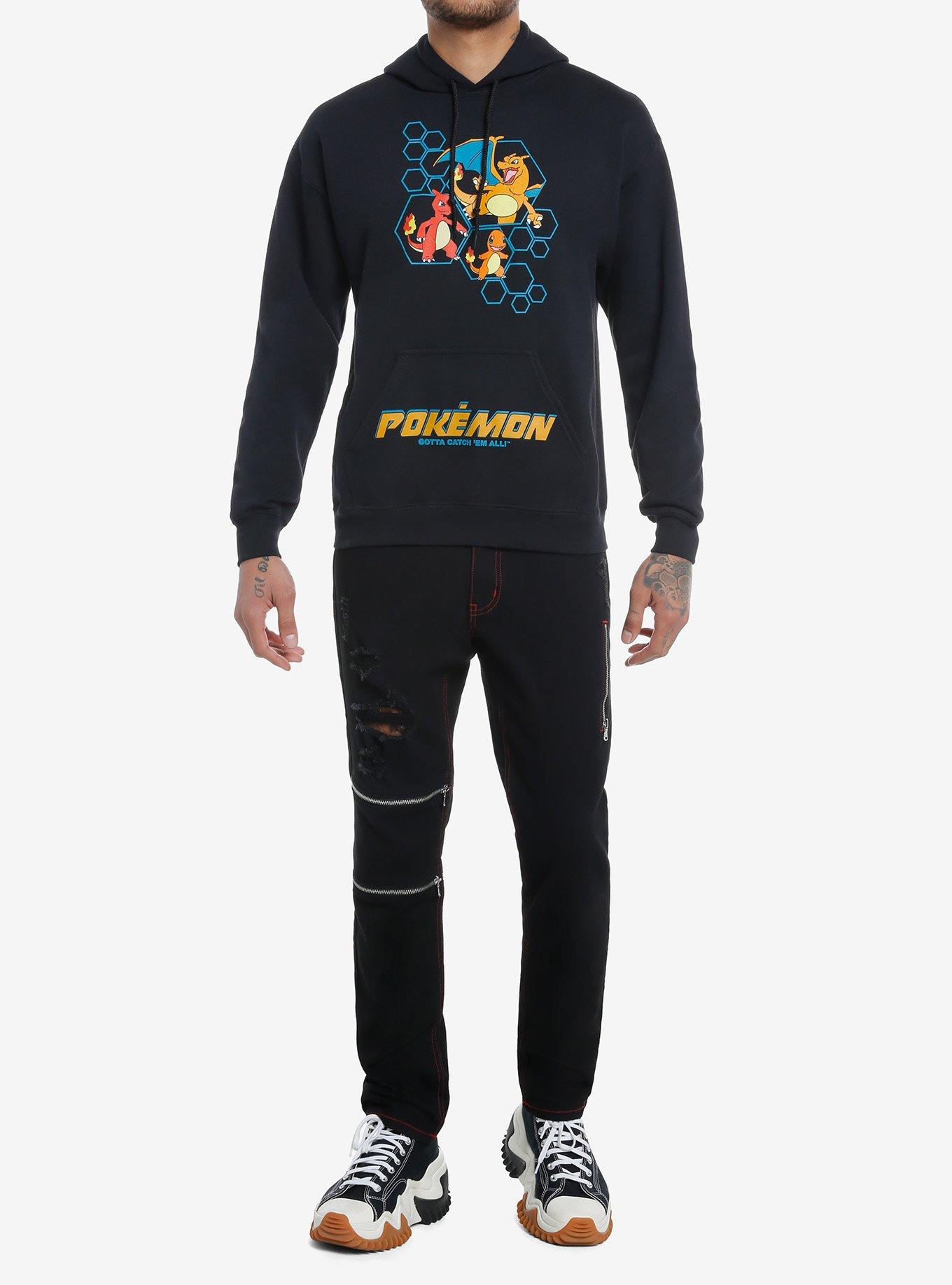 Pokemon Charmander Evolutions Hoodie, BLACK, alternate