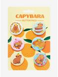 Capybara Orange Button Set, , alternate