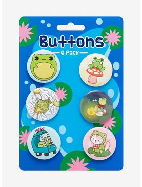 Cute Frog Theme Button Set, , hi-res