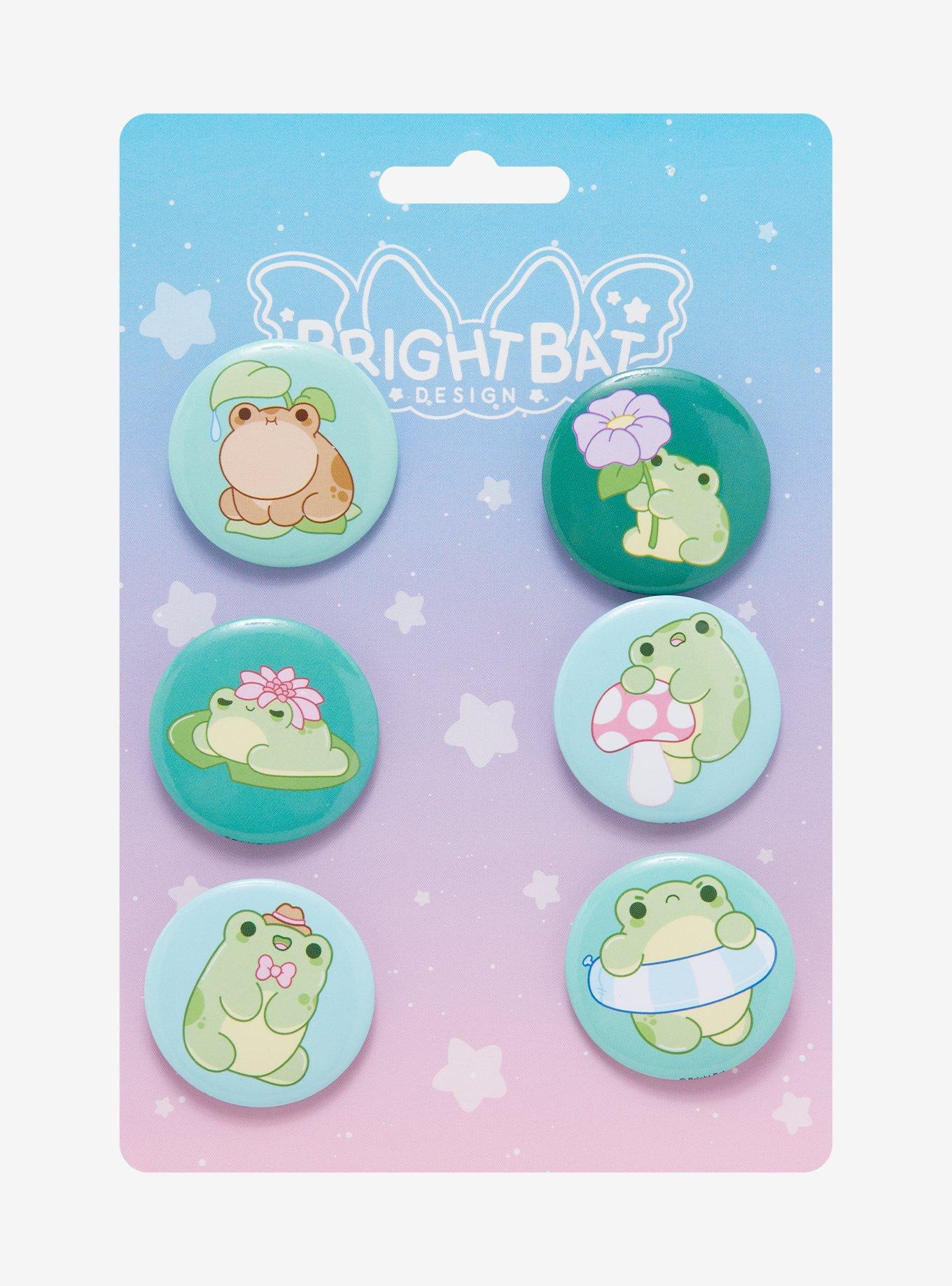 Cute Frog Button Set By Bright Bat Design, , hi-res