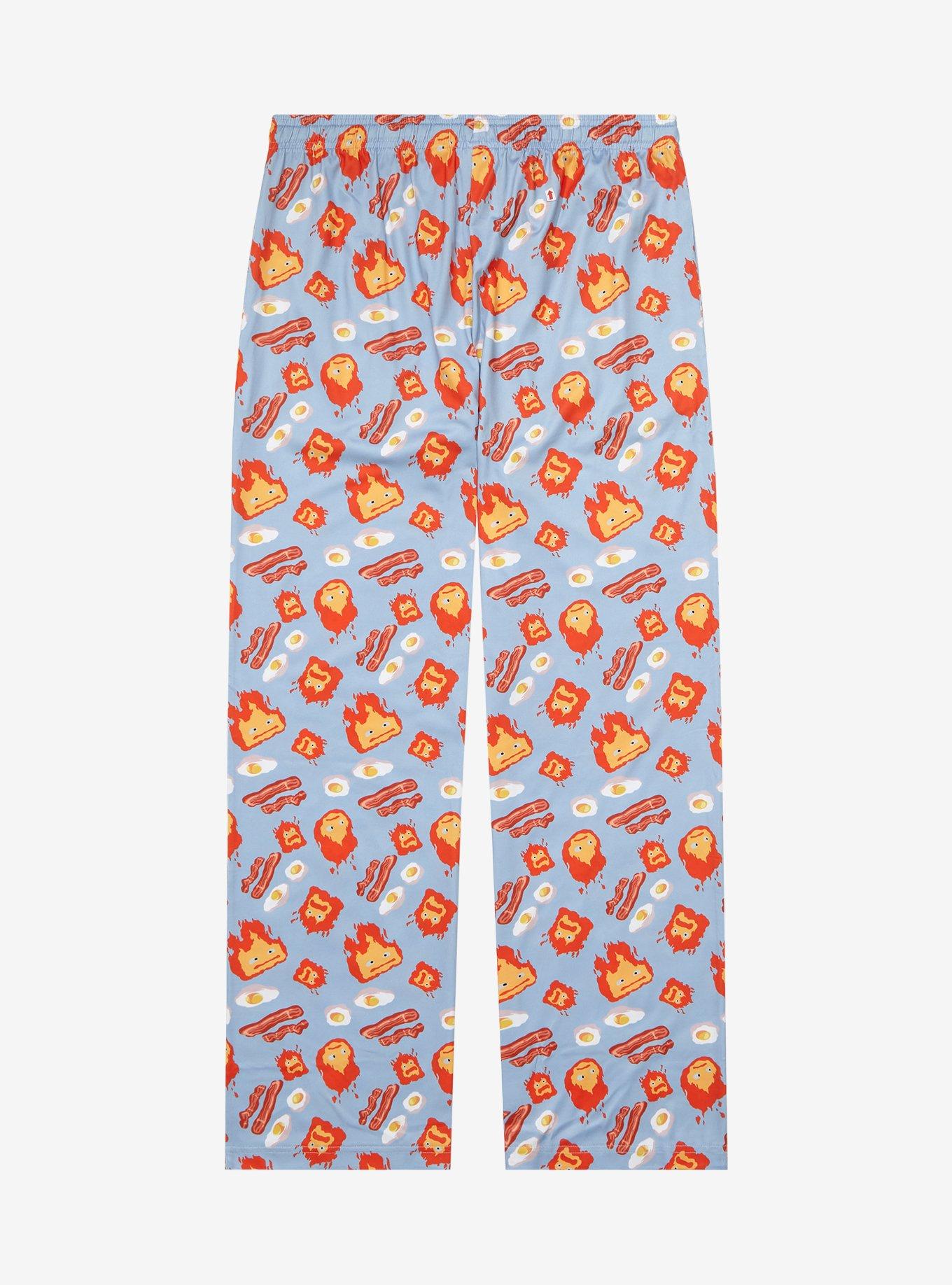 Studio Ghibli Howl’s Moving Castle Calcifer Breakfast Allover Print Sleep Pants - BoxLunch Exclusive, , hi-res