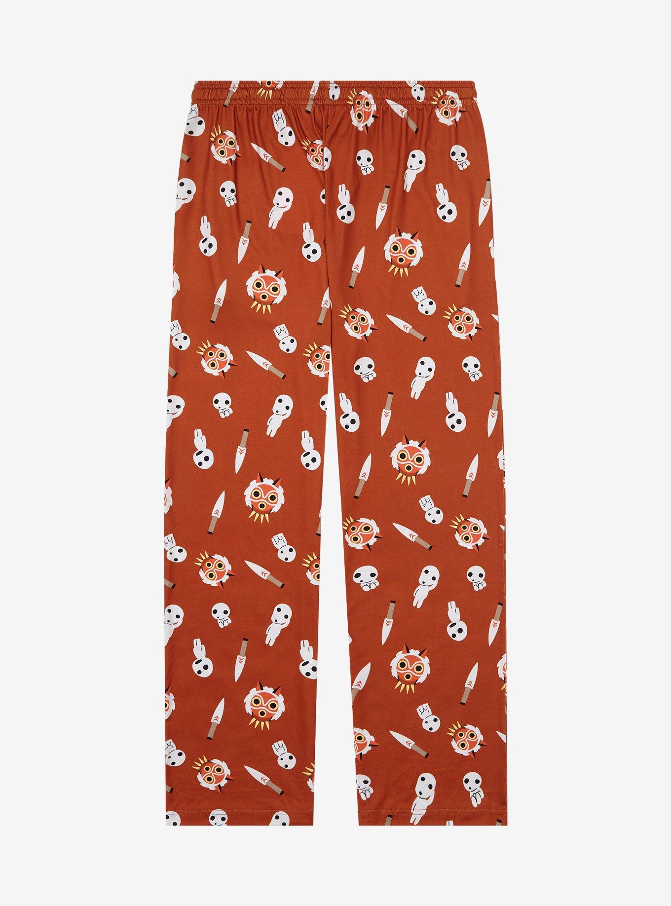 Studio Ghibli Princess Mononoke Allover Print Icons Sleep Pants - BoxLunch Exclusive, , hi-res