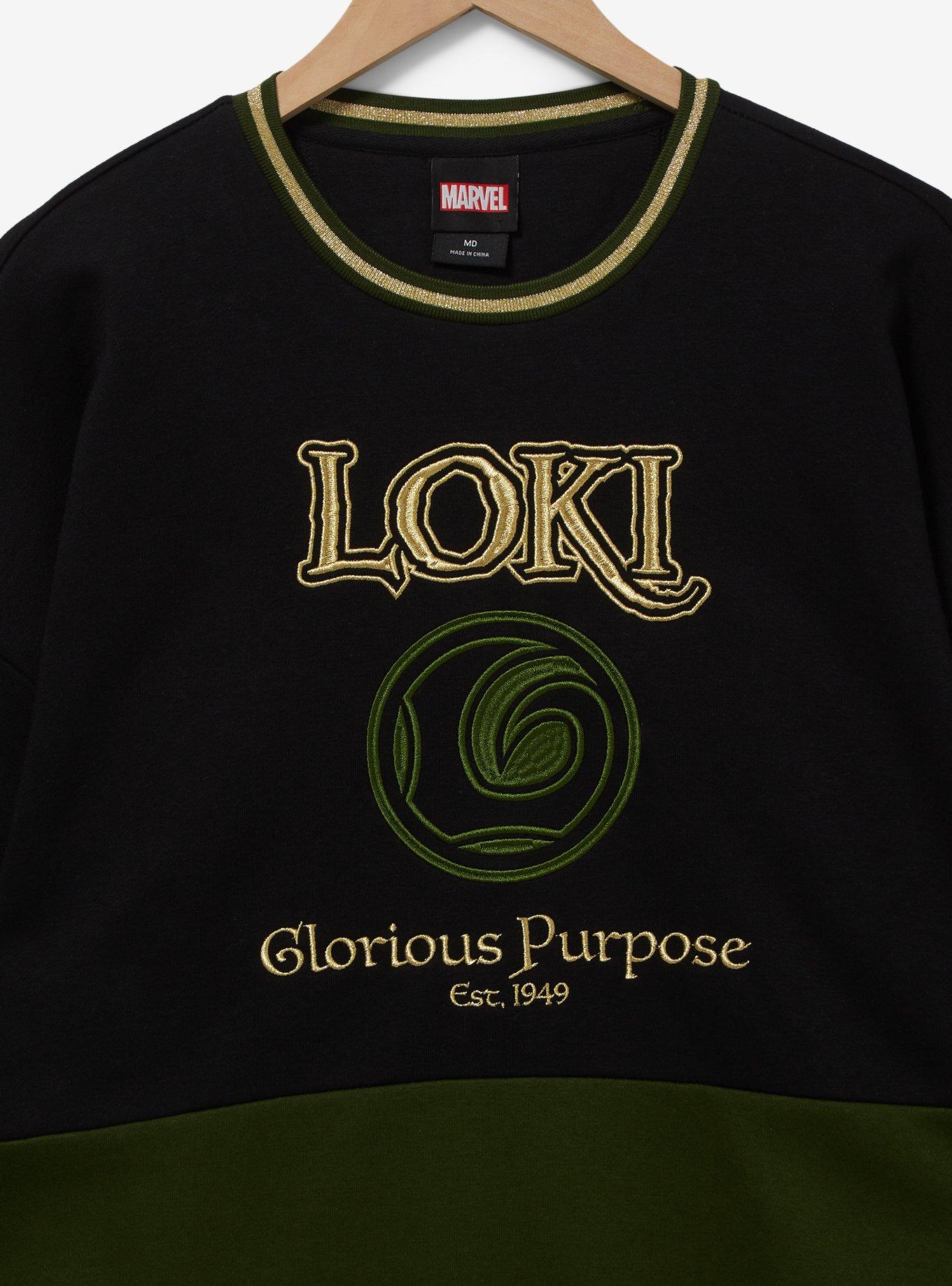 Marvel Loki Panel Crewneck - BoxLunch Exclusive, MULTI, alternate - view 2
