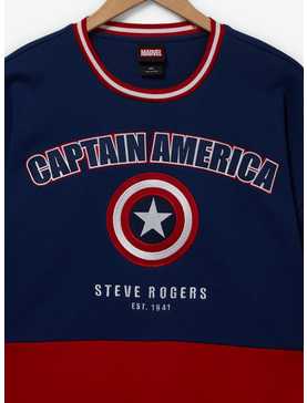 Marvel Captain America Panel Crewneck - BoxLunch Exclusive, , hi-res