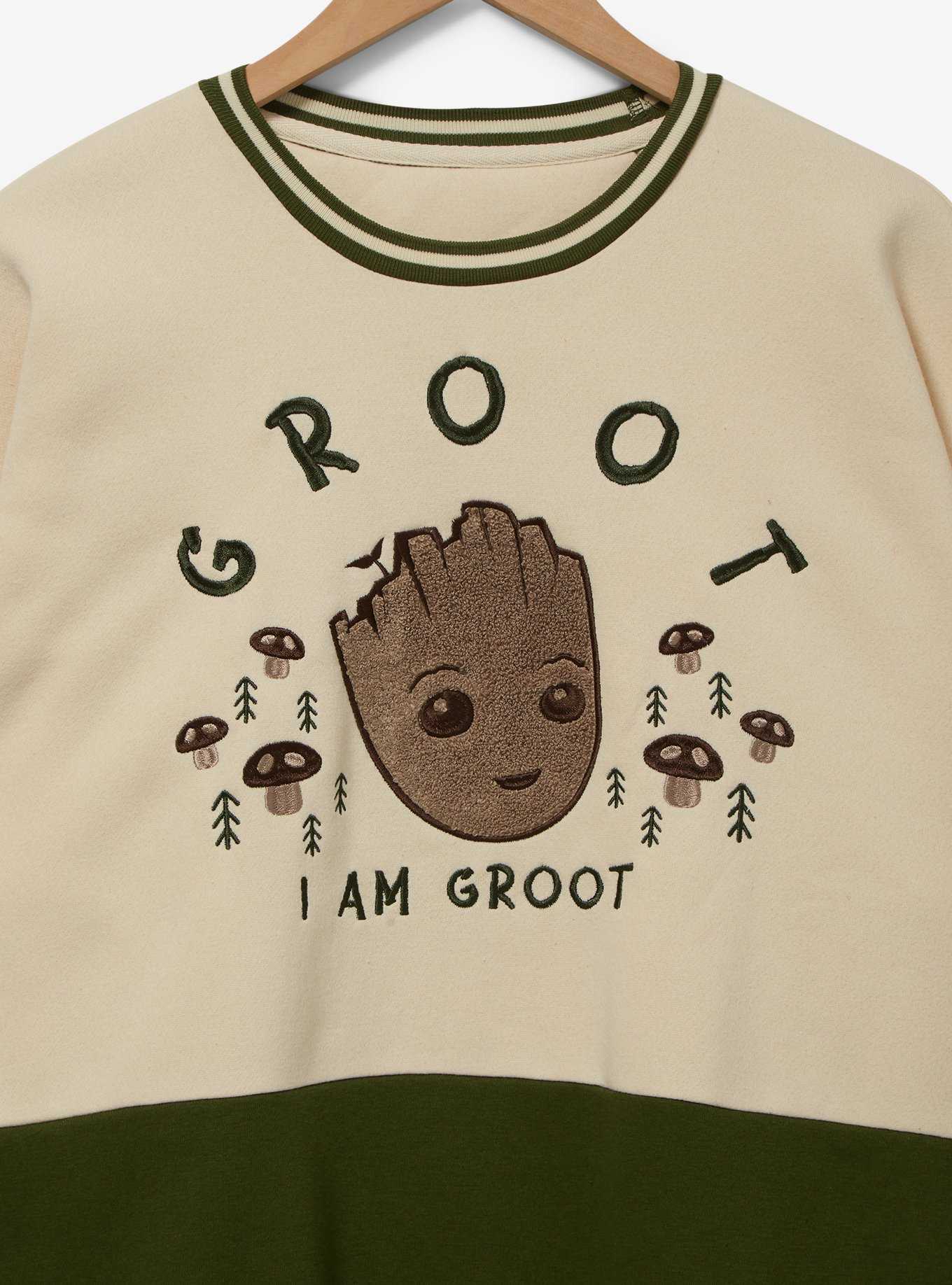 Marvel Guardians of the Galaxy Groot Panel Crewneck - BoxLunch Exclusive, , hi-res