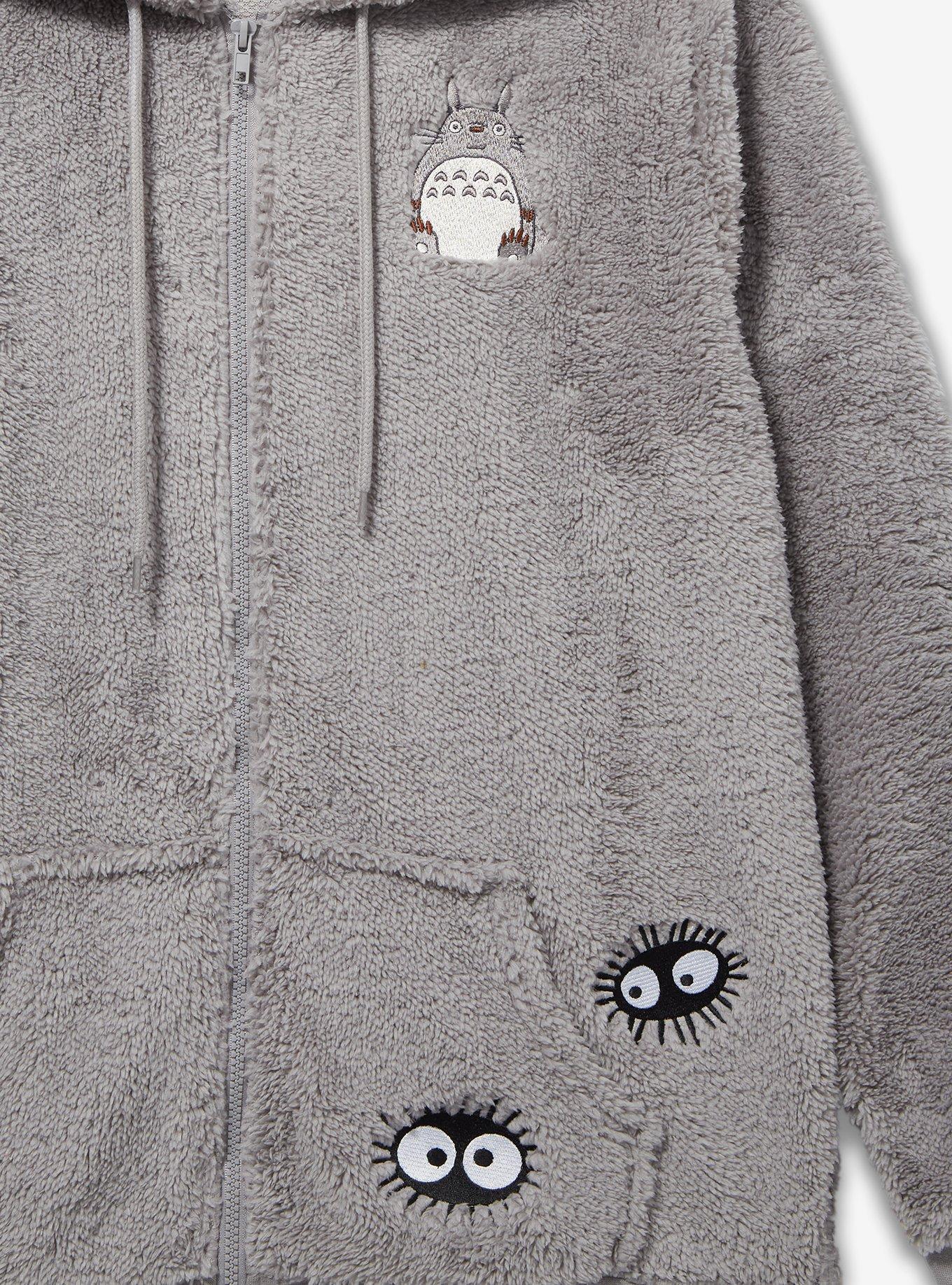 Studio Ghibli My Neighbor Totoro Icons Women's Oversized Sherpa Jacket - BoxLunch Exclusive, GREY, alternate