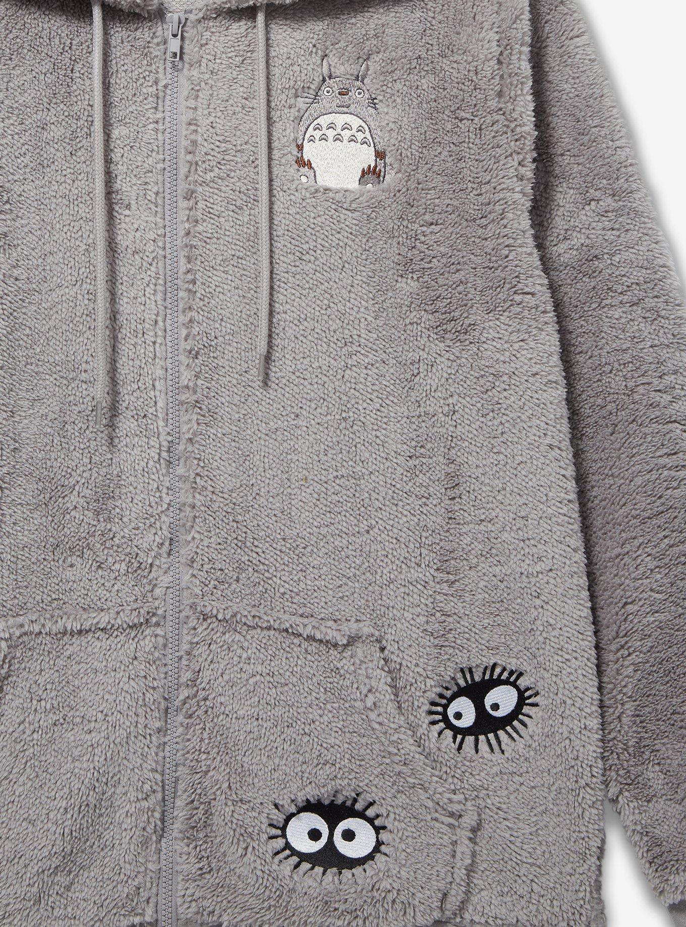 Studio Ghibli My Neighbor Totoro Icons Women's Oversized Sherpa Jacket - BoxLunch Exclusive, GREY, alternate