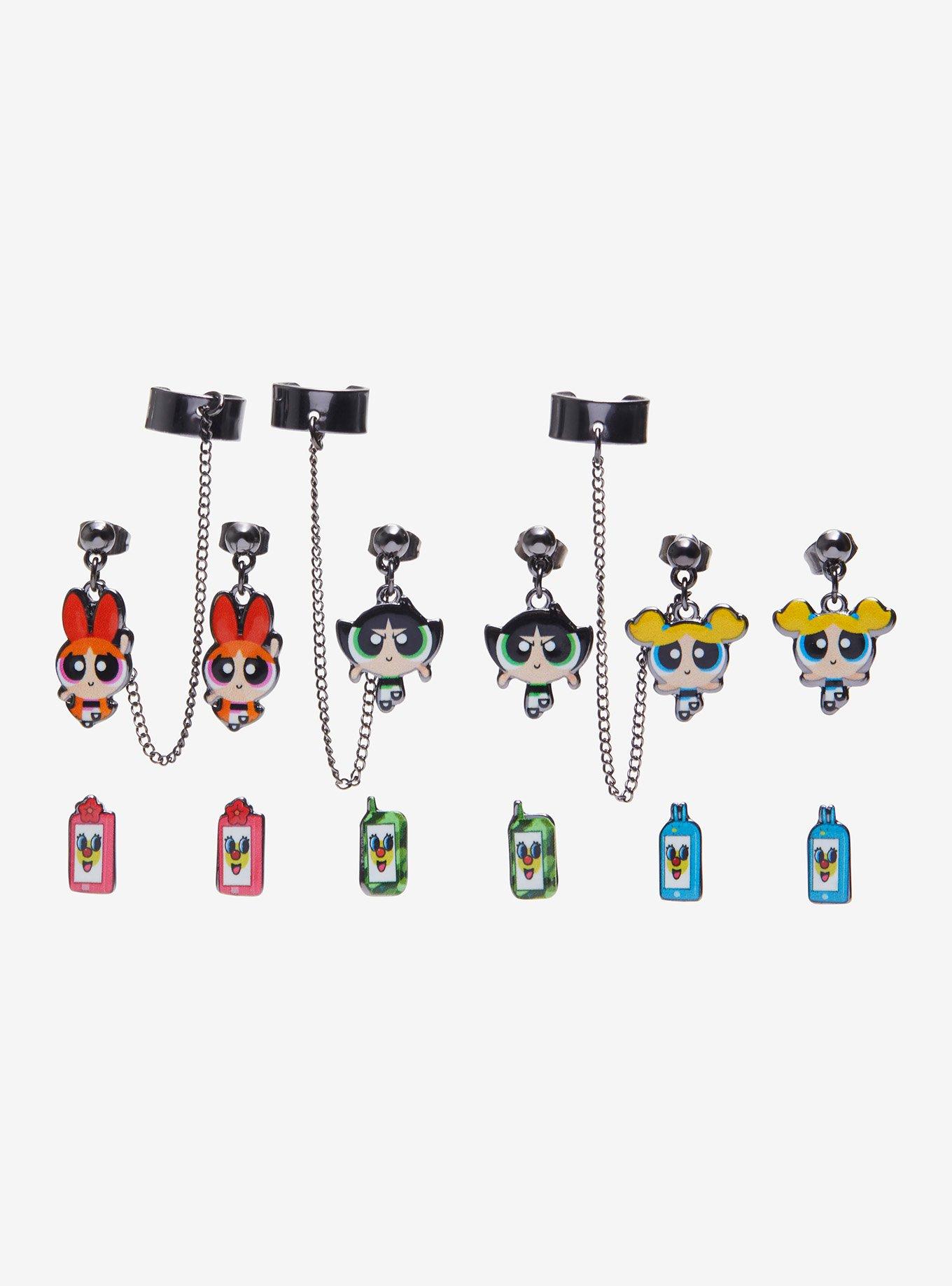 The Powerpuff Girls Phone Cuff Earring Set, , hi-res