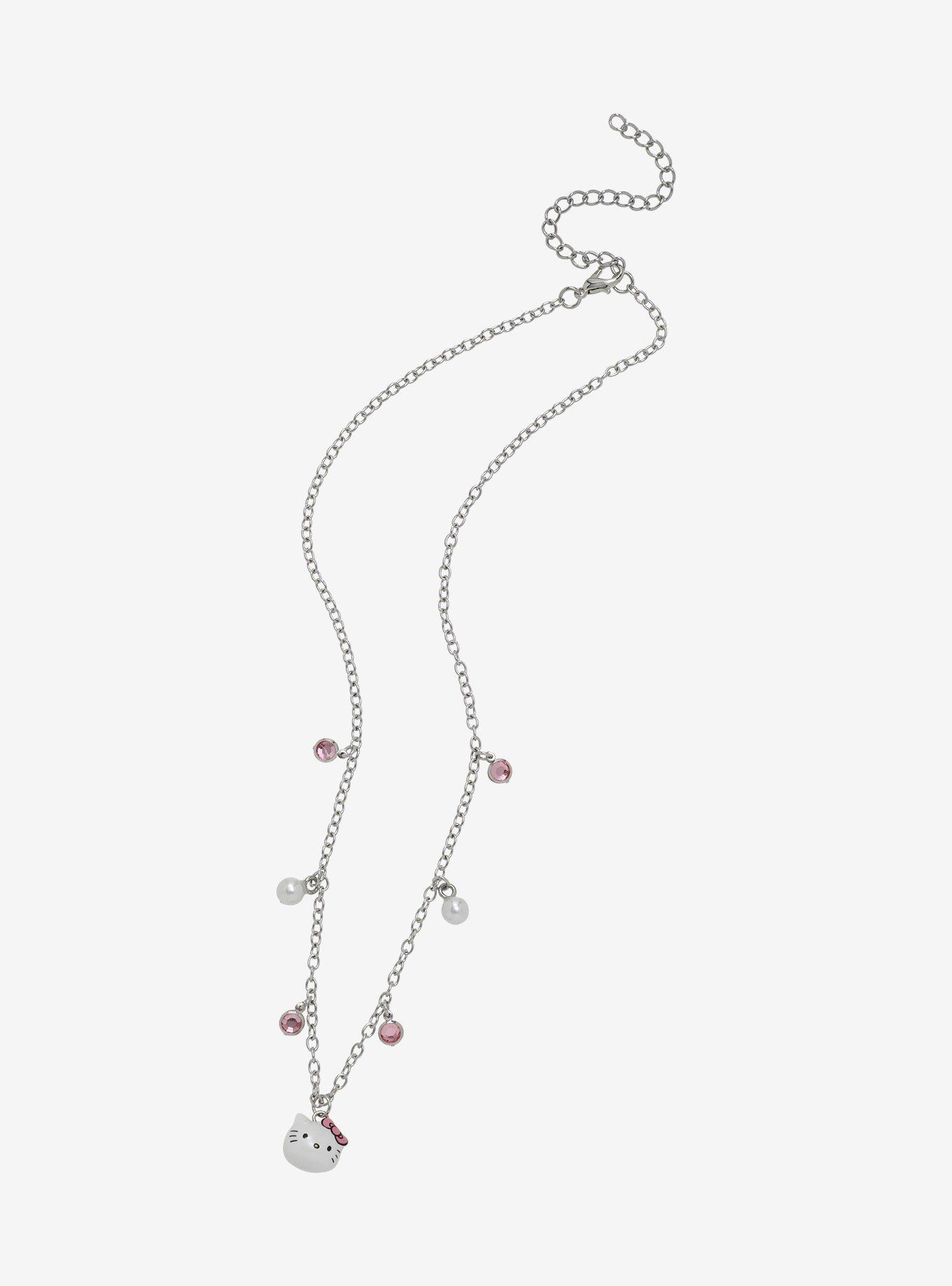 Hello Kitty Pearl Gem Necklace, , hi-res